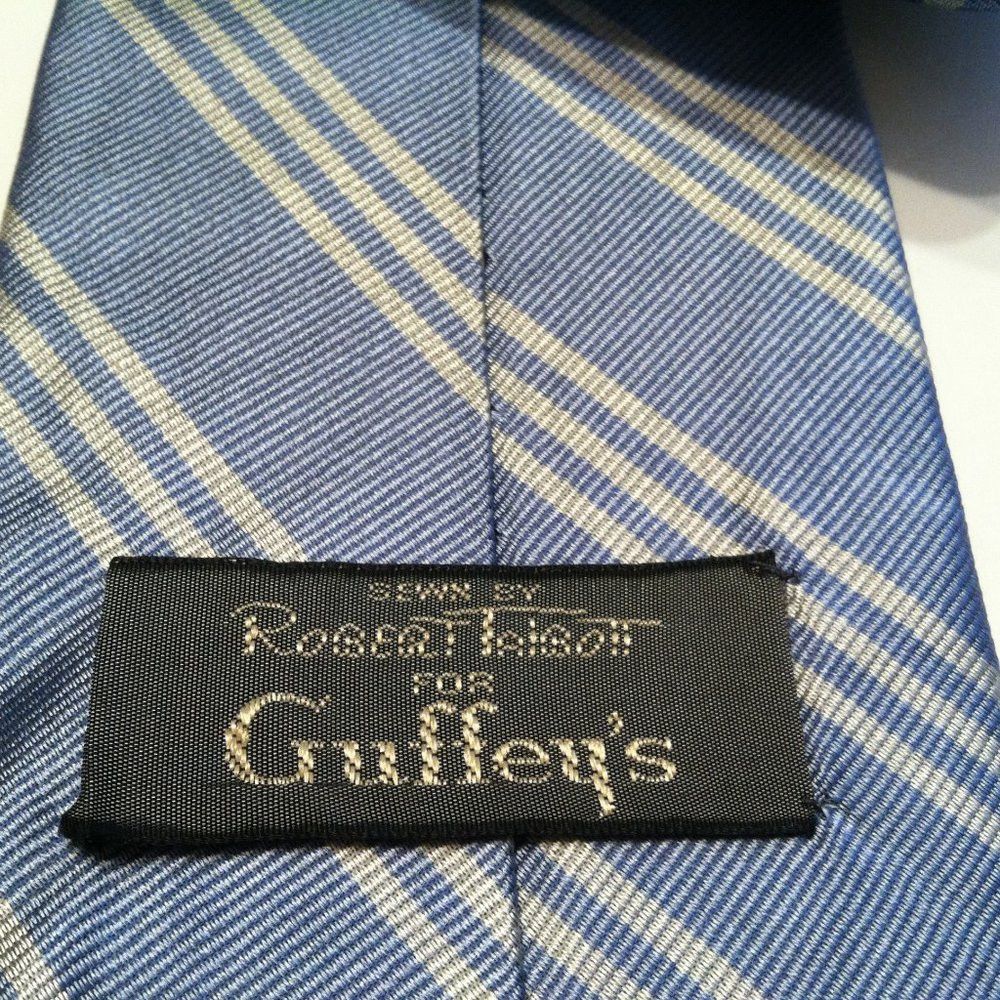 Robert Talbott ROBERT TALBOTT MENS NEW SKY BLUE SILK TIE WIDTH: 3 3/4" Size ONE SIZE - 4 Thumbnail