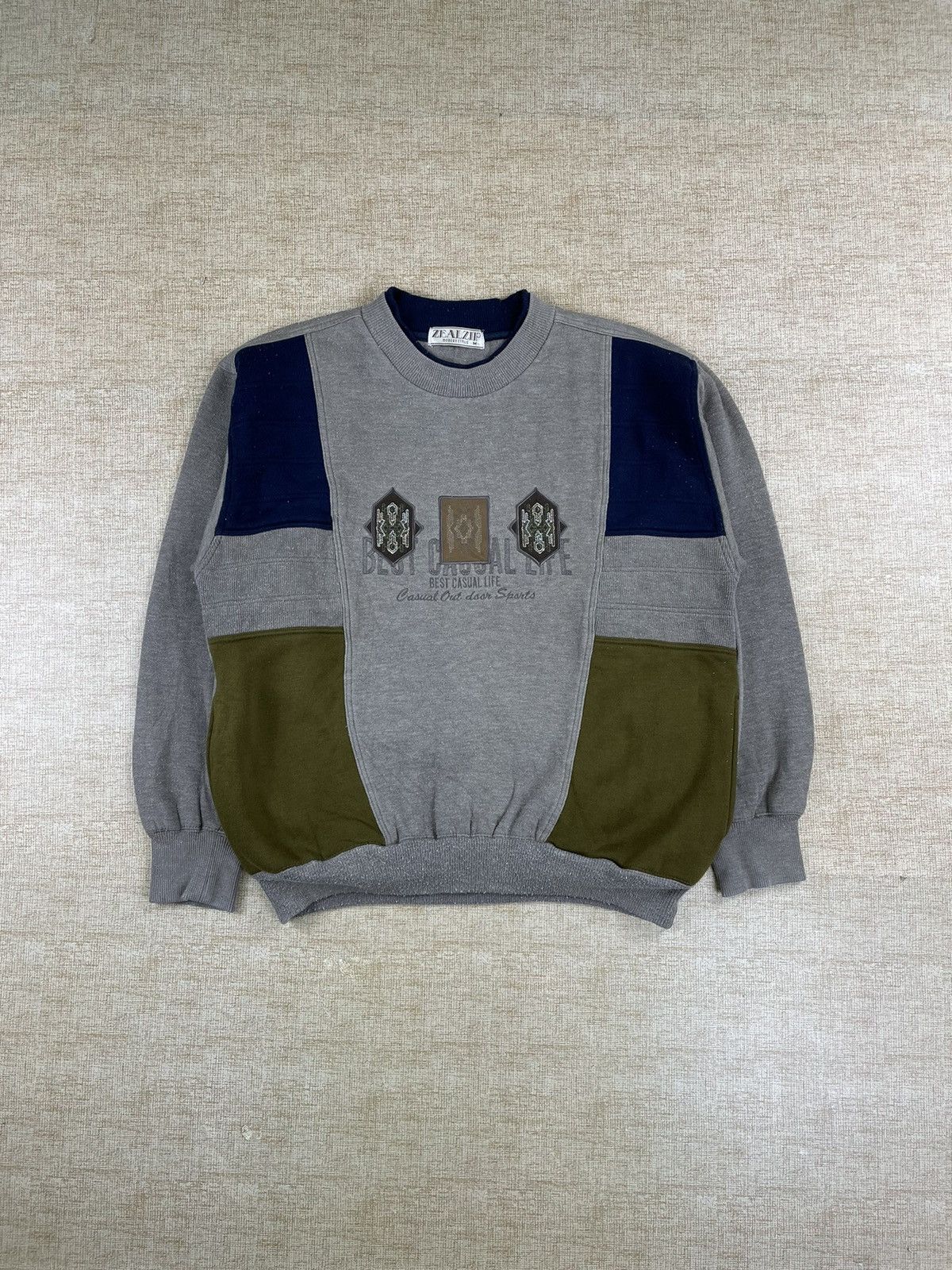 Designer × Japanese Brand × Vintage VINTAGE ZEALZIP JAPAN Designer Embroidered Logo Sweatshirt Size US M / EU 48-50 / 2 - 1 Thumbnail
