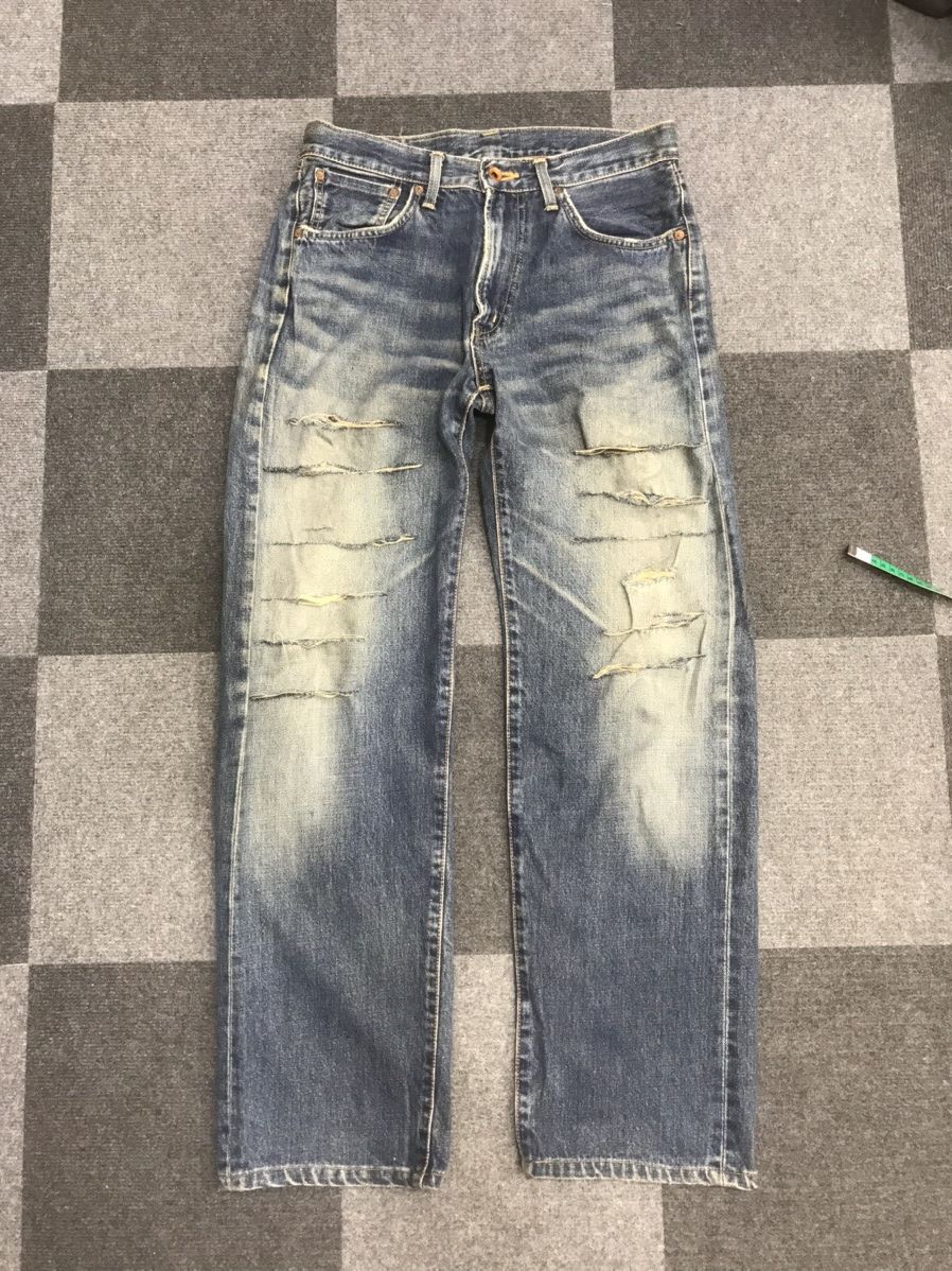 Edwin 💥Insane 90s💥 EDWIN 505x Distressed Mud Wash Selvedge Jeans Size US 31 - 3 Thumbnail