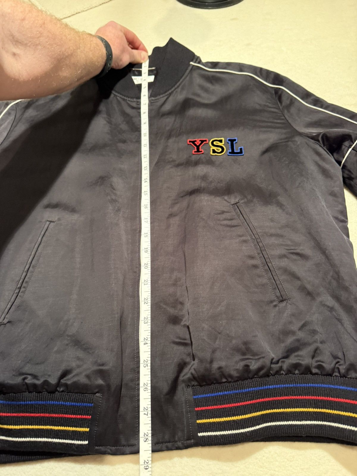 Saint Laurent Paris FW21 Saint Laurent YSL logo black bomber teddy jacket 56 Size US XL / EU 56 / 4 - 9 Thumbnail