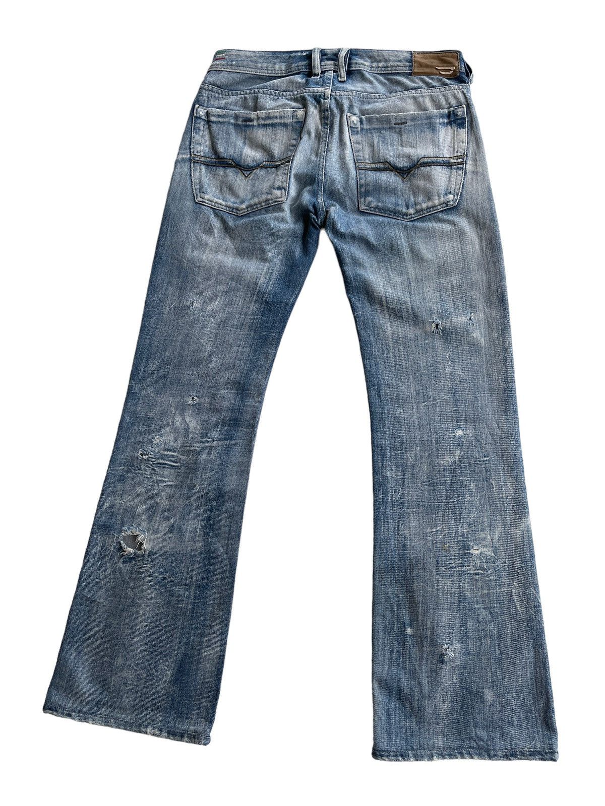Diesel Diesel Zathan Distressed Flare Denim Size US 30 / EU 46 - 9 Thumbnail