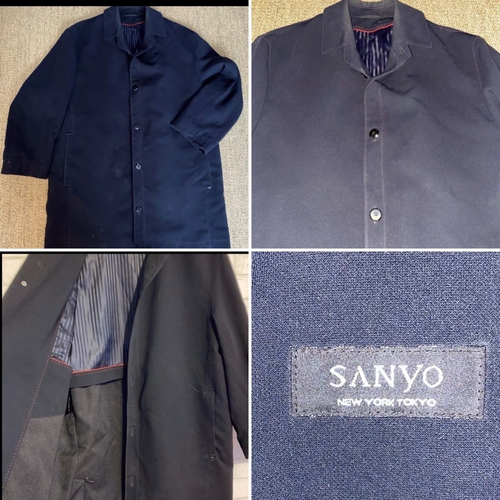 image of Sanyo Tokyo $200 Men’S Water-Repellant Car Rain Coat Black M, Men's (Size Medium)