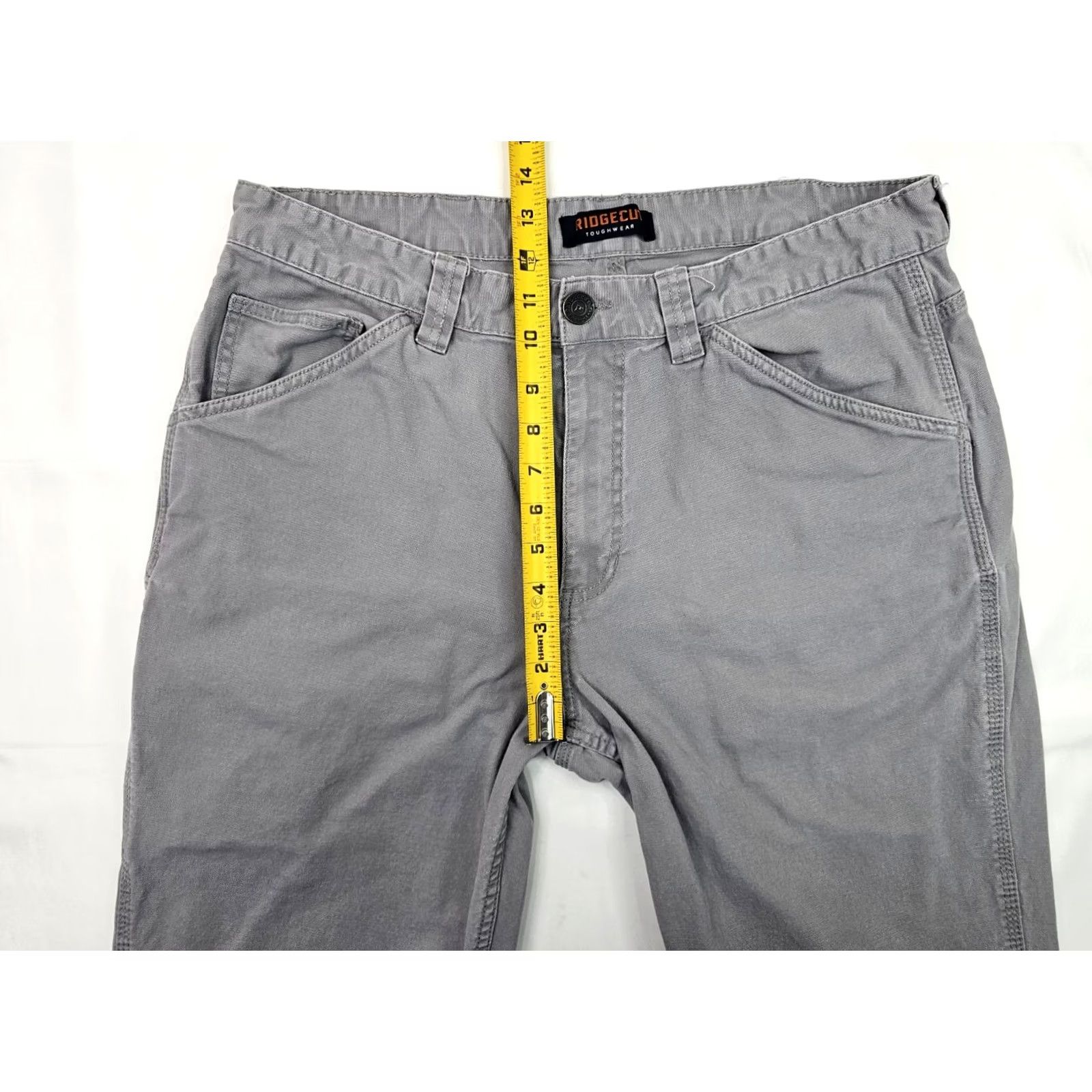Denime Ridgecut Toughwear Jeans Mens 36x27 Gray Denim Straight Work Cotton Size US 36 / EU 52 - 4 Thumbnail