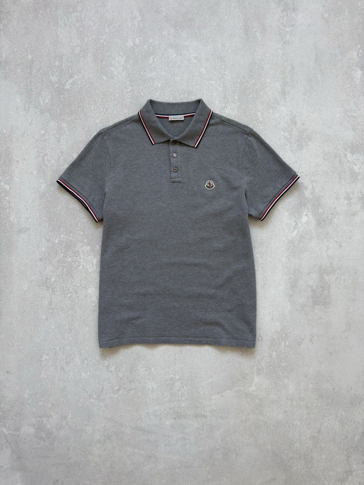 Moncler Moncler Maglia Polo Manica Corta Grey Tricolor Shirt Polos Size US XL / EU 56 / 4 - 1 Thumbnail