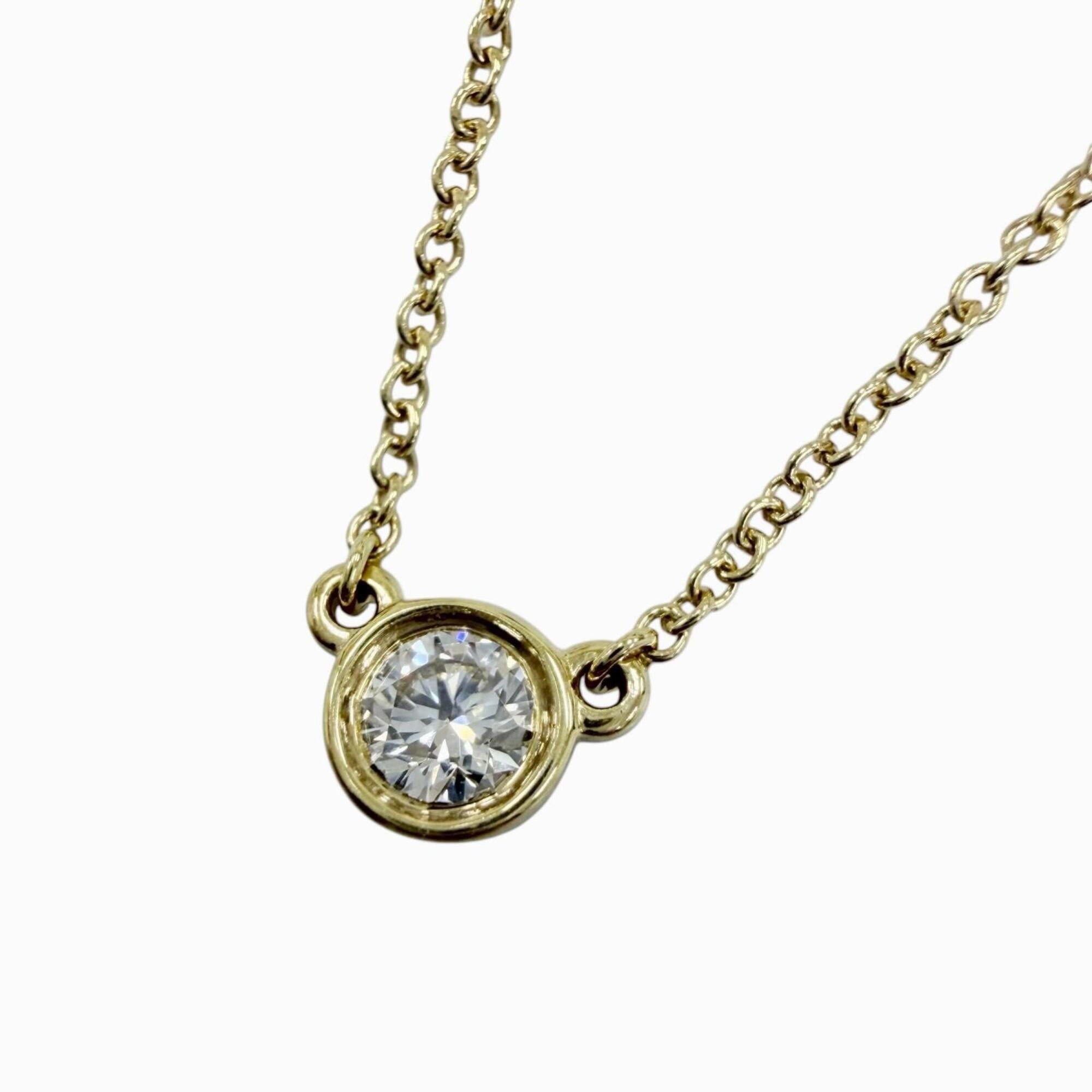 Tiffany & Co. TIFFANY&Co. Tiffany & Co. Elsa Peretti Diamond by the Yard Single Pendant AU750 (YG) 0.17ct Necklace Yellow Gold Weight 2.0g Women's Size ONE SIZE - 1 Thumbnail
