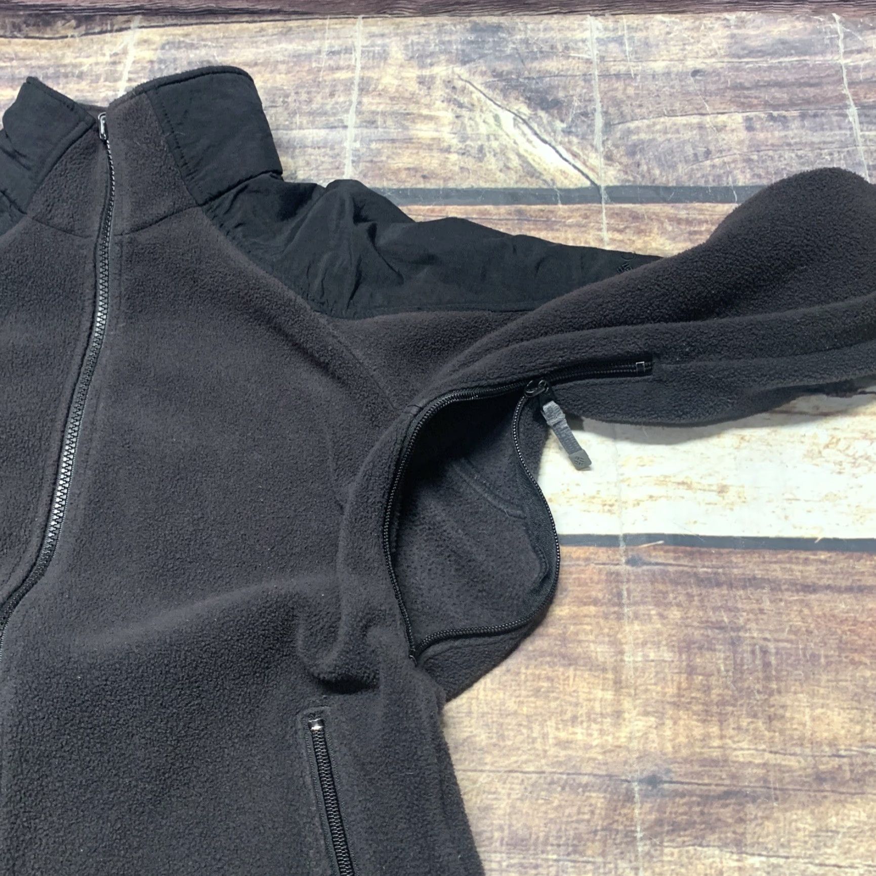 Vintage Columbia Vertex Core Interchange Fleece Women Jacket Black Medium Pit Zippers Jacket Women Black Medium Zip Pockets Full Zip Slim Fit Regular Size M / US 6-8 / IT 42-44 - 4 Thumbnail