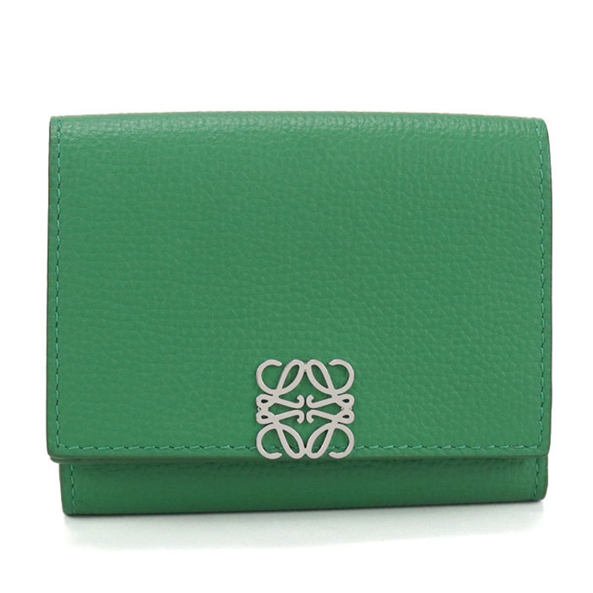 Loewe LOEWE Trifold Wallet with Anagram, Women's, Green Size ONE SIZE - 1 Thumbnail