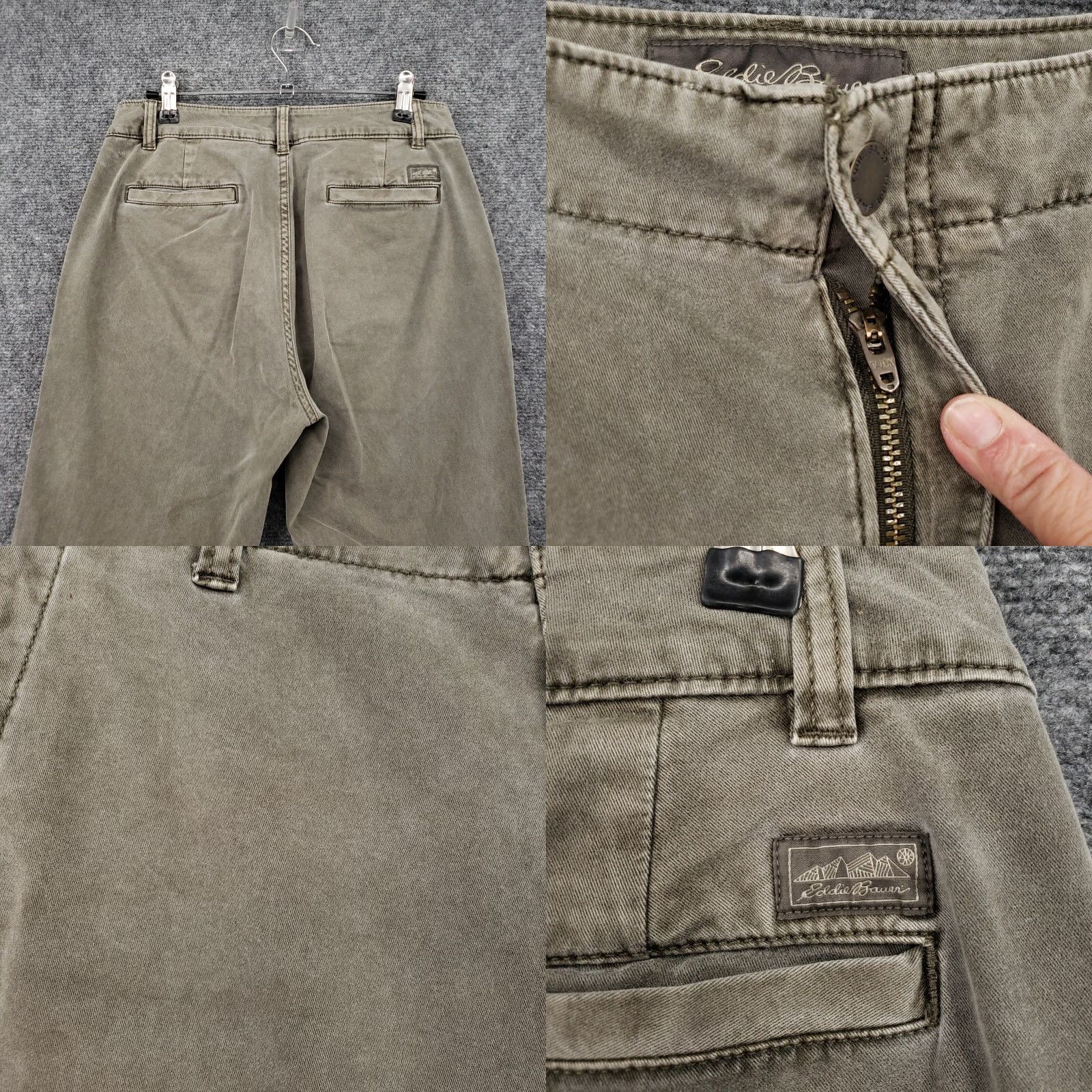 Eddie Bauer Eddie Bauer Pants Womens 4 Gray Chino Mid-Rise Straight Casual Specially Dyed Size 27" / US 4 / IT 40 - 8 Thumbnail