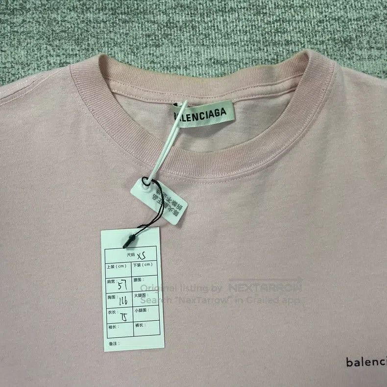 Other Balenciaga Pink Small Logo Short Sleeve Size US XS / EU 42 / 0 - 2 Thumbnail