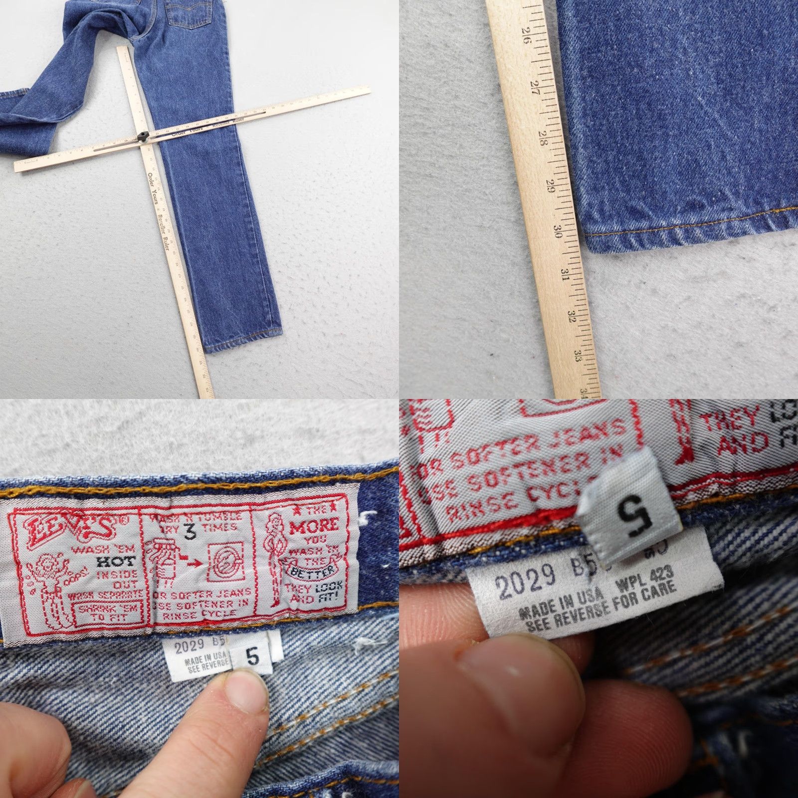 Levi's Vintage Levi's Jeans Women 5 Blue Denim Wash'em Hot Tag Button Fly 26501 0116 80s Size 27" / US 4 / IT 40 - 9 Thumbnail