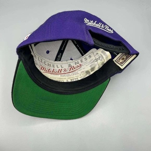 Mitchell & Ness Toronto Raptors Hat Men Big Logo Embroidered Snap Back Cap Size ONE SIZE - 5 Thumbnail
