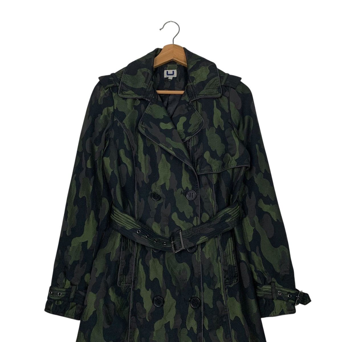 Adolfo Dominguez Aldolfo Dominguez Camouflage Double Breasted Trenchcoat Size XS / US 0-2 / IT 36-38 - 3 Thumbnail