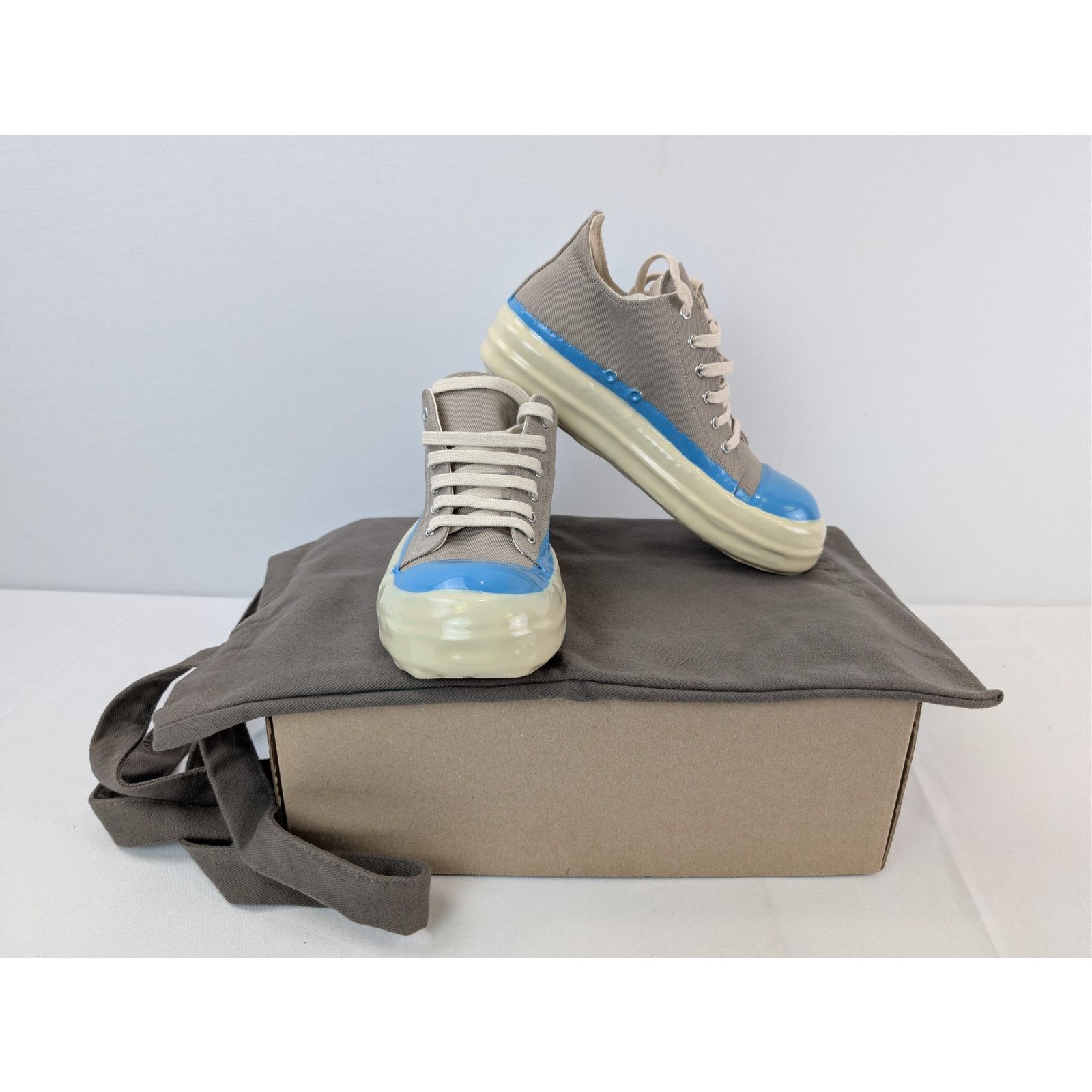 Rick Owens Drkshdw o1rshd1 Concordians low-top sneakers Dirty Pearl Light Blue Size US 8 / EU 41 - 18 Thumbnail