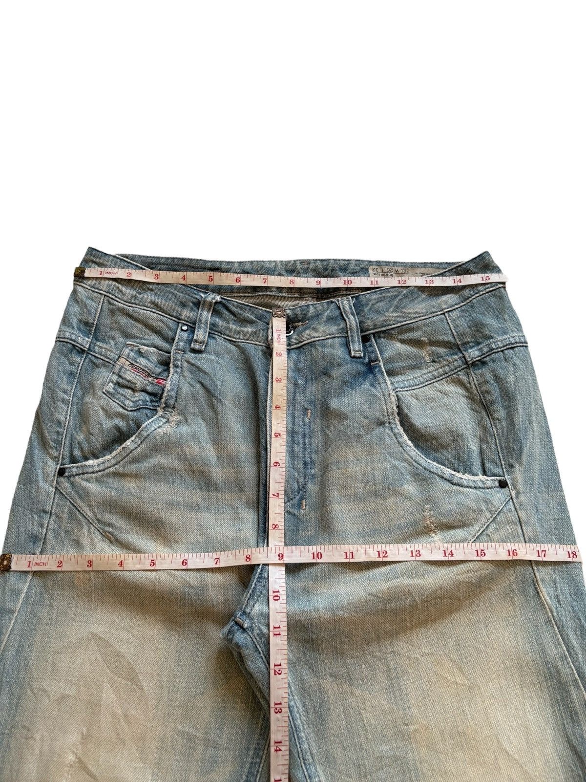 Diesel Vintage Diesel Fayza Mud Wash Curved Leg Jeans Size US 31 - 14 Thumbnail