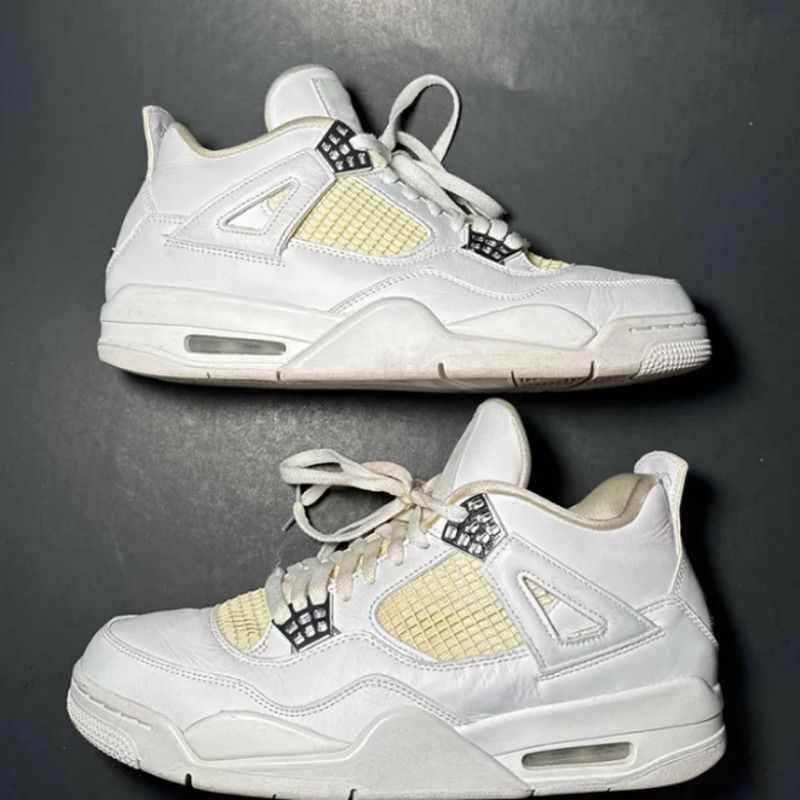 image of Air Jordan 4 Retro 'pure Money' 2017 Sneakers - Size 11 Men in White