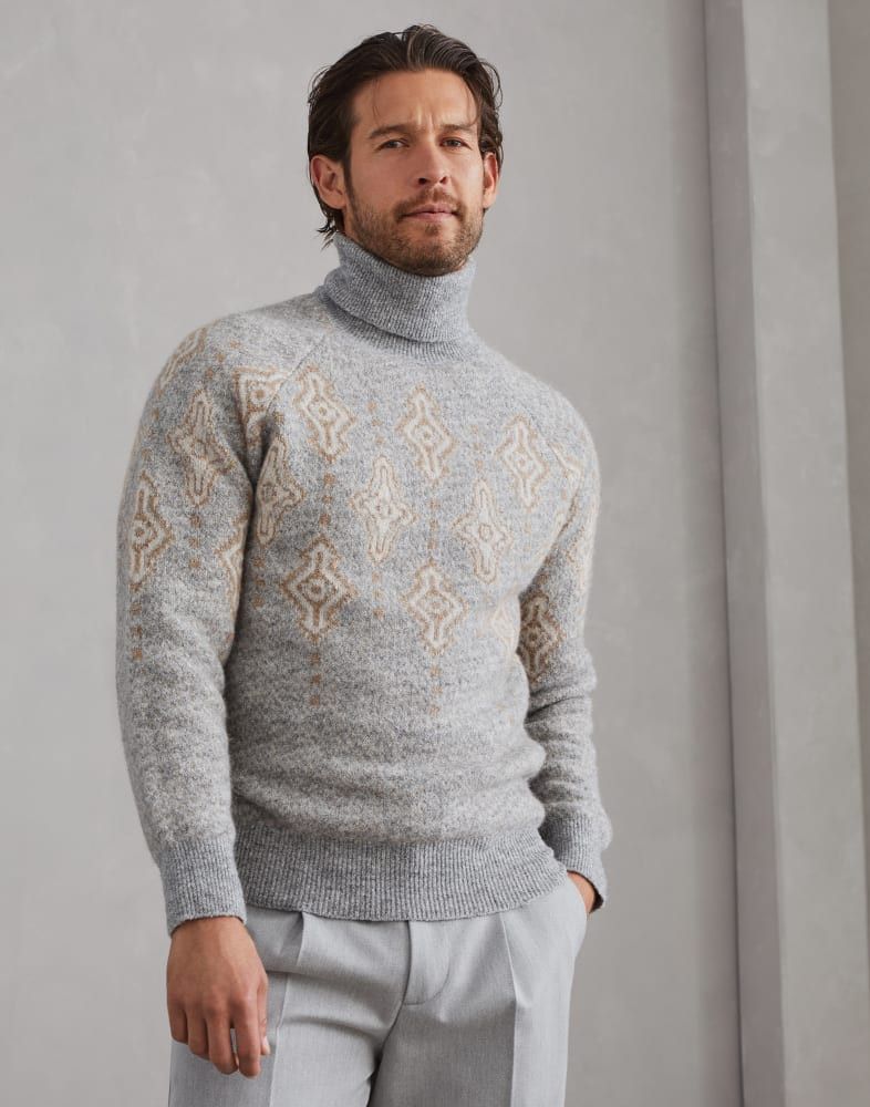 Brunello Cucinelli o1w1db10825 Turtleneck Jumper in Grey Size US S / EU 44-46 / 1 - 1 Thumbnail