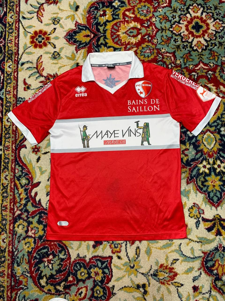 Errea Fc Sion 2013-2014 Away Football Jersey Errea Shirt Size M Size US S / EU 44-46 / 1 - 1 Thumbnail