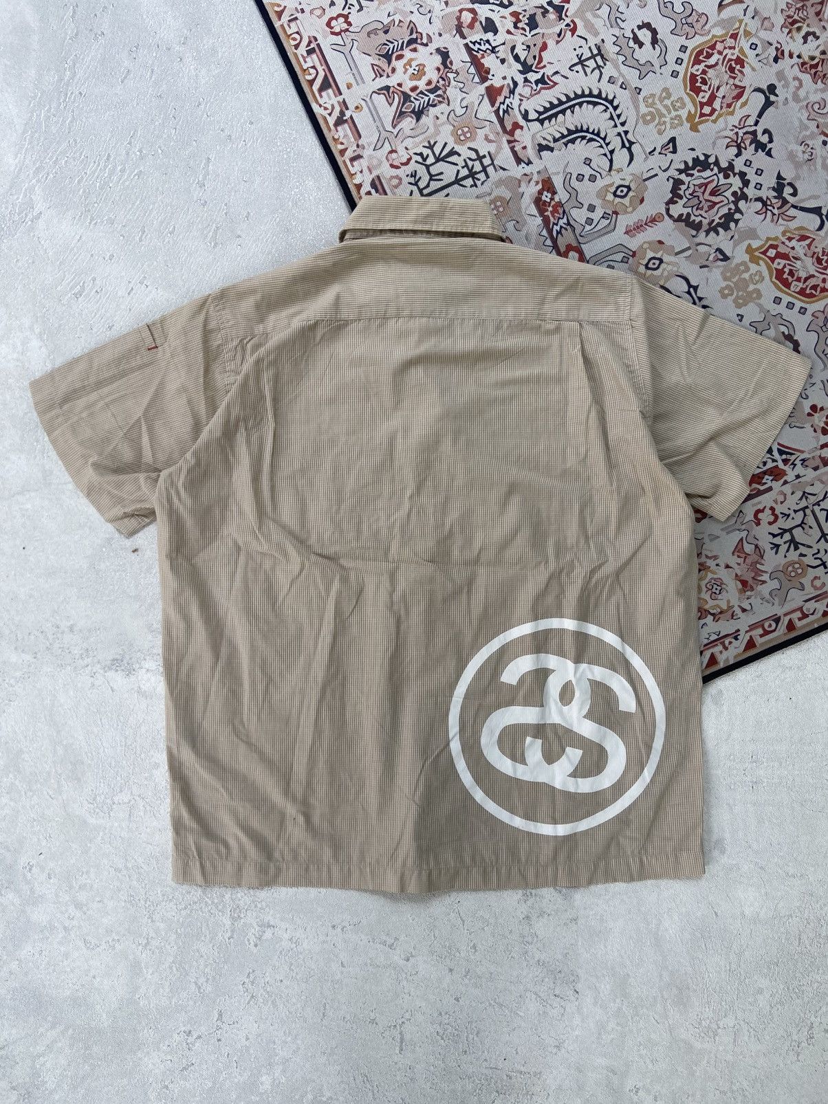 Vintage 90's Vintage Stussy Japan plaid logo shirt Size US L / EU 52-54 / 3 - 1 Thumbnail