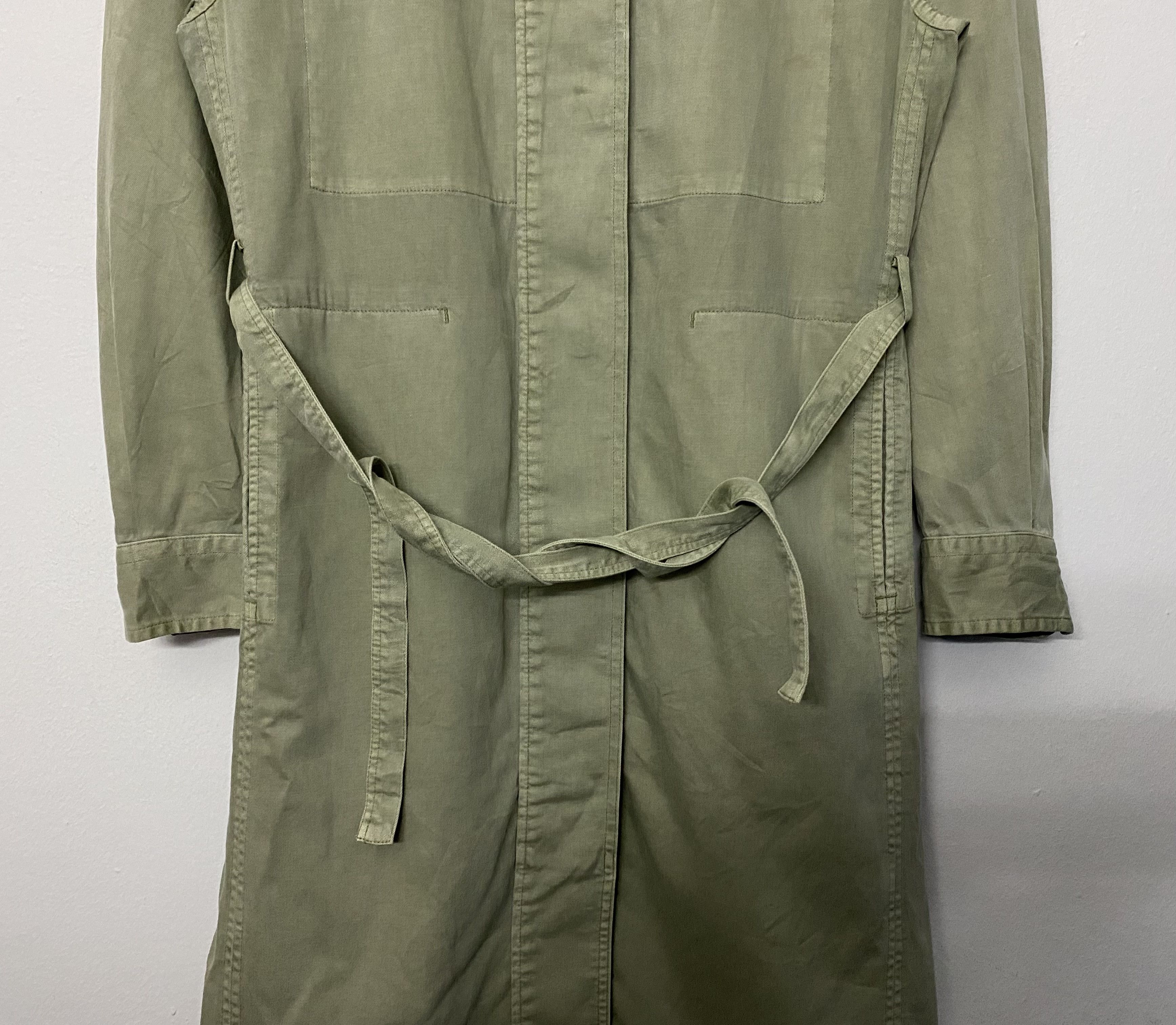 Lemaire × Uniqlo Uniqlo U Christophe Lemaire Green Belted Trench Coat Jacket Size M / US 6-8 / IT 42-44 - 4 Thumbnail