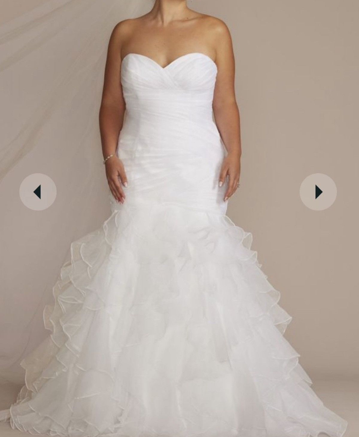 image of David’S Bridal Wedding Dress in White, Women's (Size 2XL)