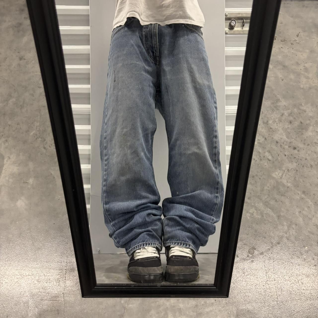 Japanese Brand × Vintage Crazy Vintage Y2K/2000s Faded Medium Wash Essential Denim Jeans! Size US 38 / EU 54 - 1 Thumbnail