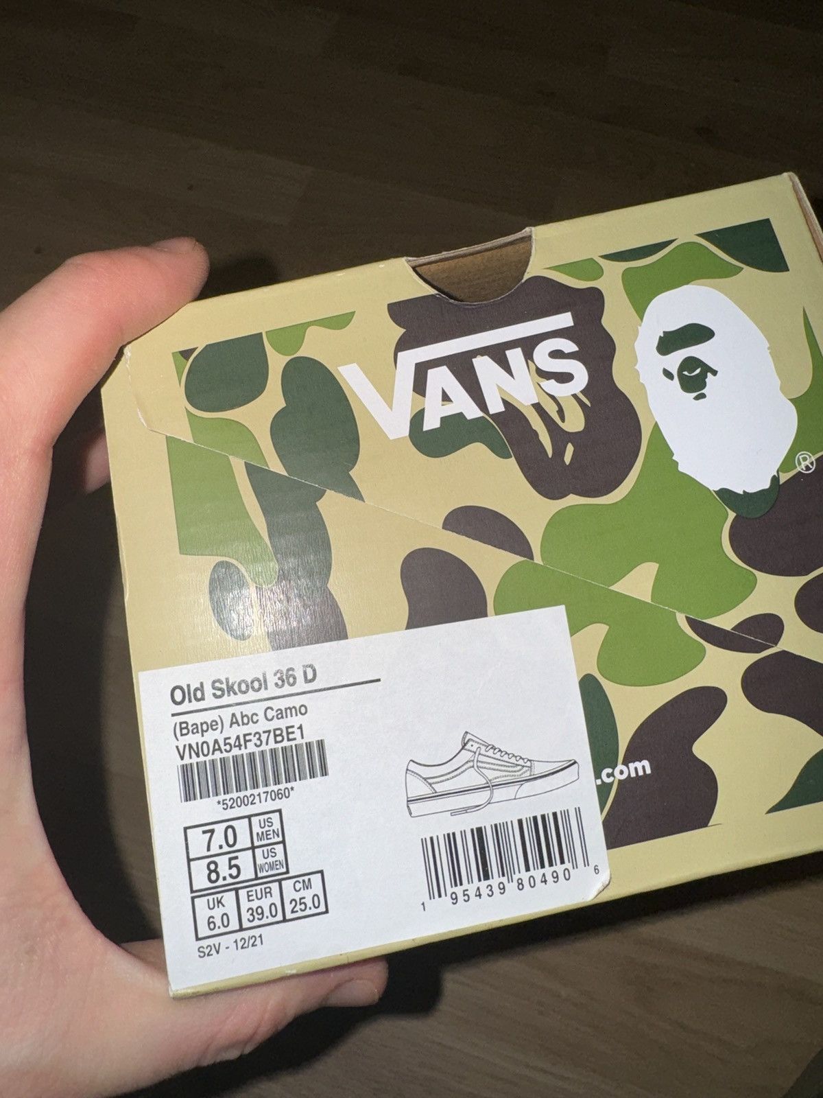 Bape × Vans Bape Green Camo Vans Old Skool 36 D Monogram Size: 7 US Size US 6.5 / EU 39-40 - 7 Thumbnail
