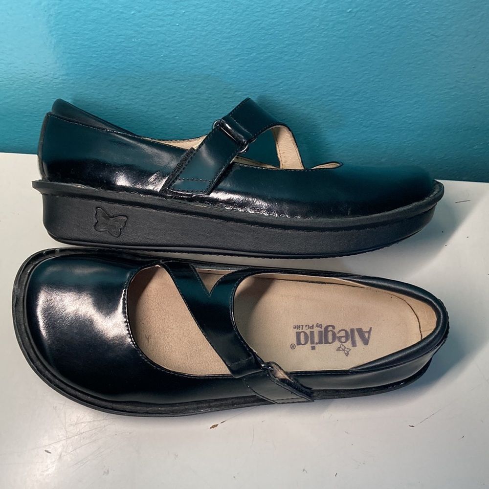 Allegri Alegria Mary Janes Black Patent Leather 38 7.5 Size US 7.5 / IT 37.5 - 6 Thumbnail