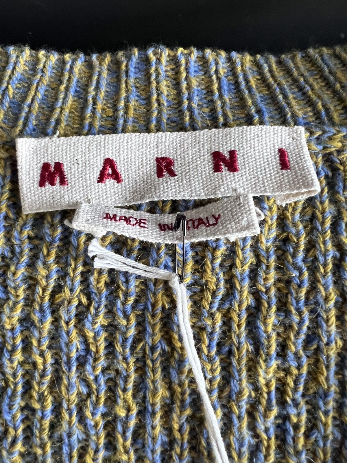 Marni $1.5K Alpaca-blend two-sided “College” sweater/jumper, IT52 Size US L / EU 52-54 / 3 - 22 Thumbnail