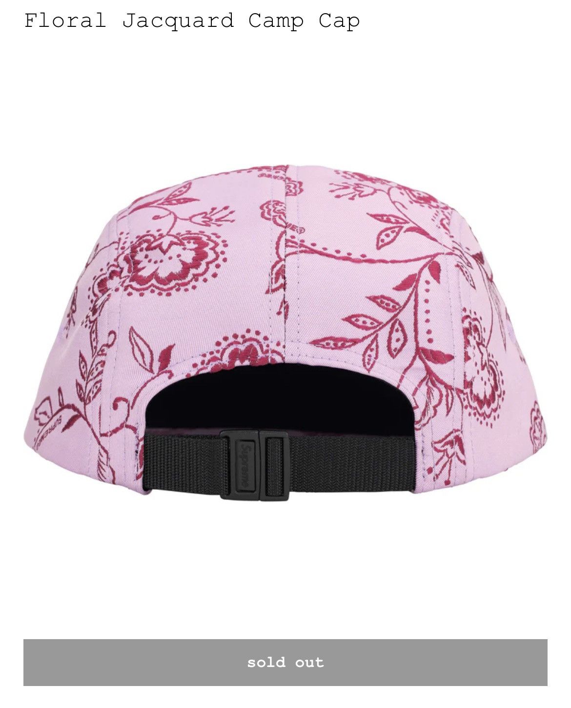 Supreme Supreme Floral Jacquard Woven Camp Cap Lavender SS25 Size ONE SIZE - 3 Thumbnail