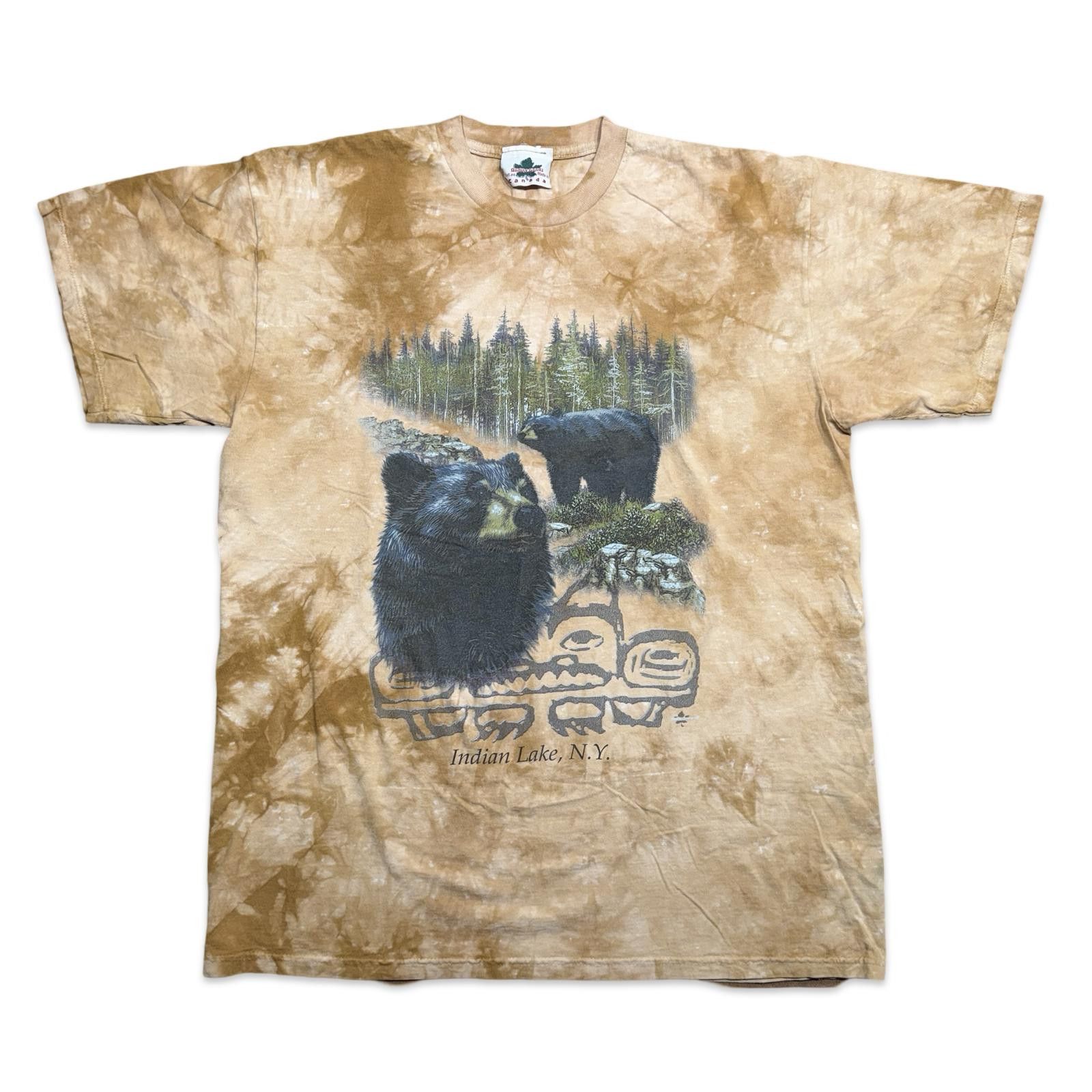 Designer Vintage Bear Indian Lake New York Tie Dye T-Shirt Size US XL / EU 56 / 4 - 1 Thumbnail