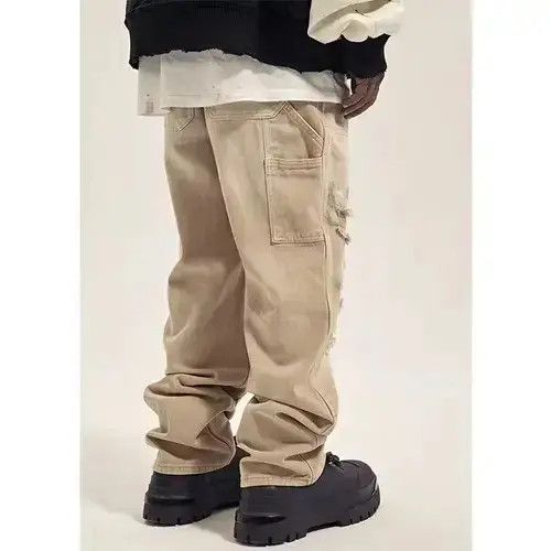 Designer × Japanese Brand × Vintage carpenter baggy ripped damaged pants Size US 32 / EU 48 - 2 Thumbnail