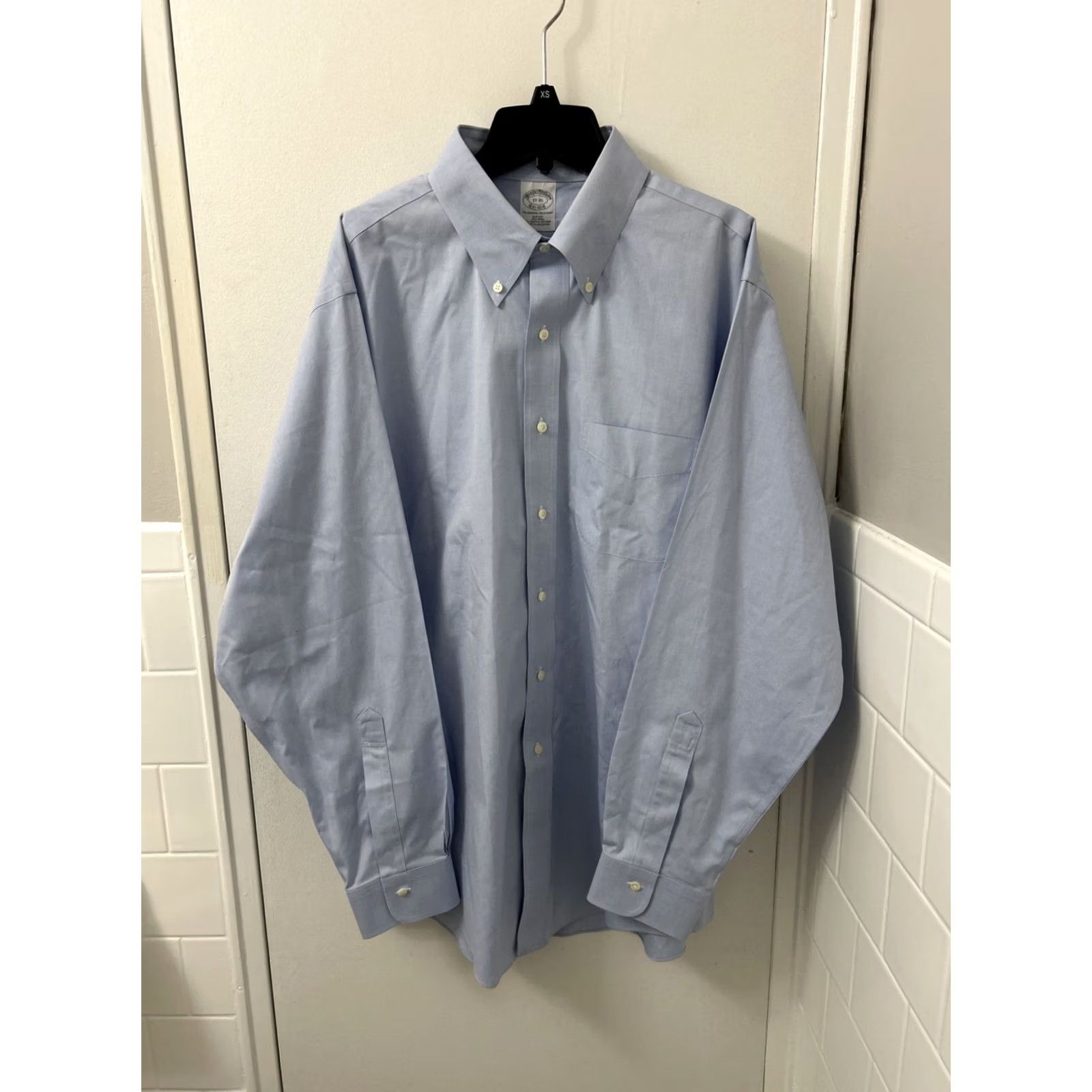 Brooks Brothers Brooks Brothers Original Polo Shirt Mens 17 Blue Slim Fit Non-Iron L/S Dress Shirt Button Up Capo? Size US XL / EU 56 / 4 - 2 Thumbnail