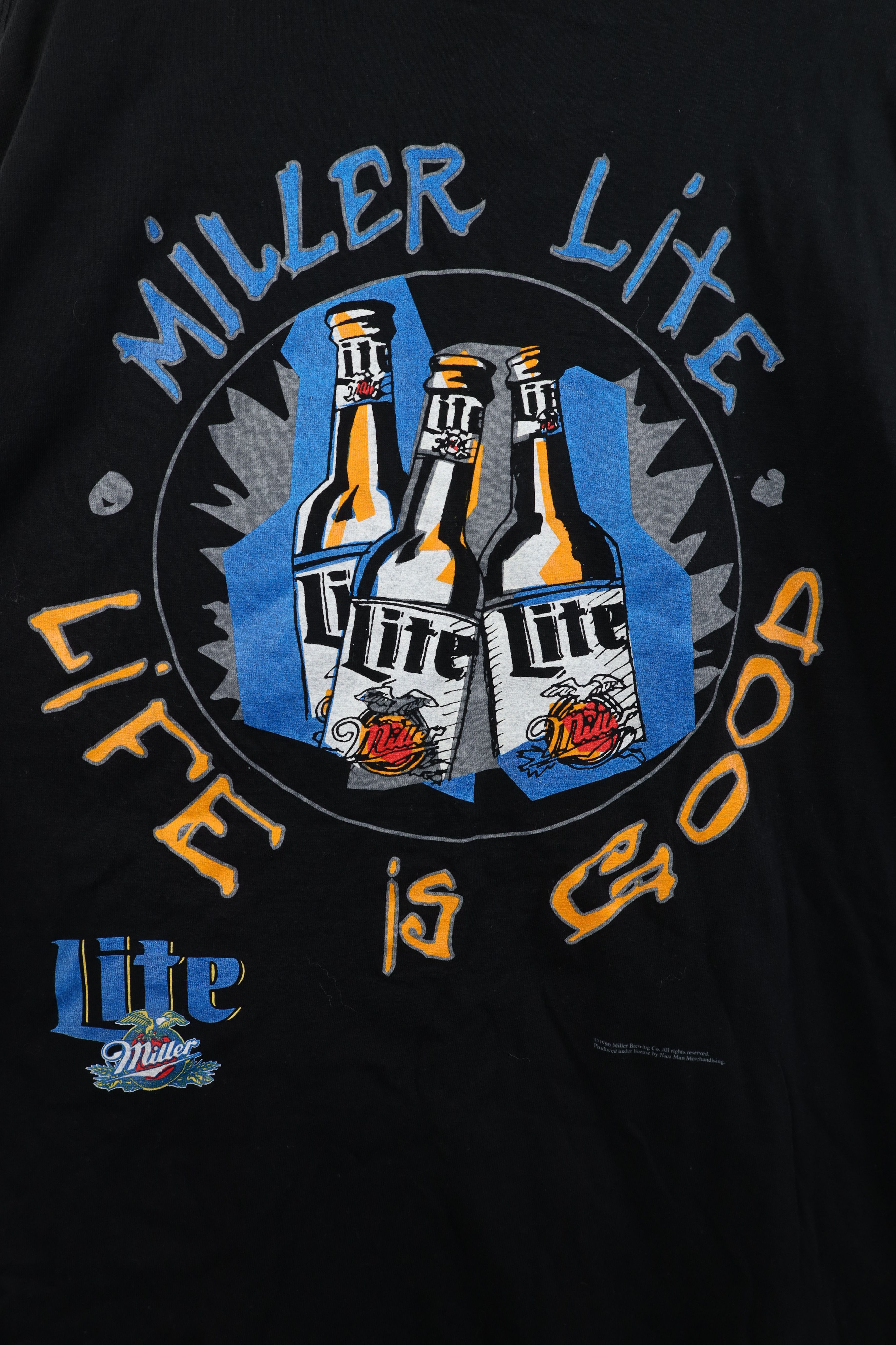 Vintage Deadstock Vintage 90s Life is Good Miller Lite Beer T-Shirt Size US XL / EU 56 / 4 - 10 Thumbnail