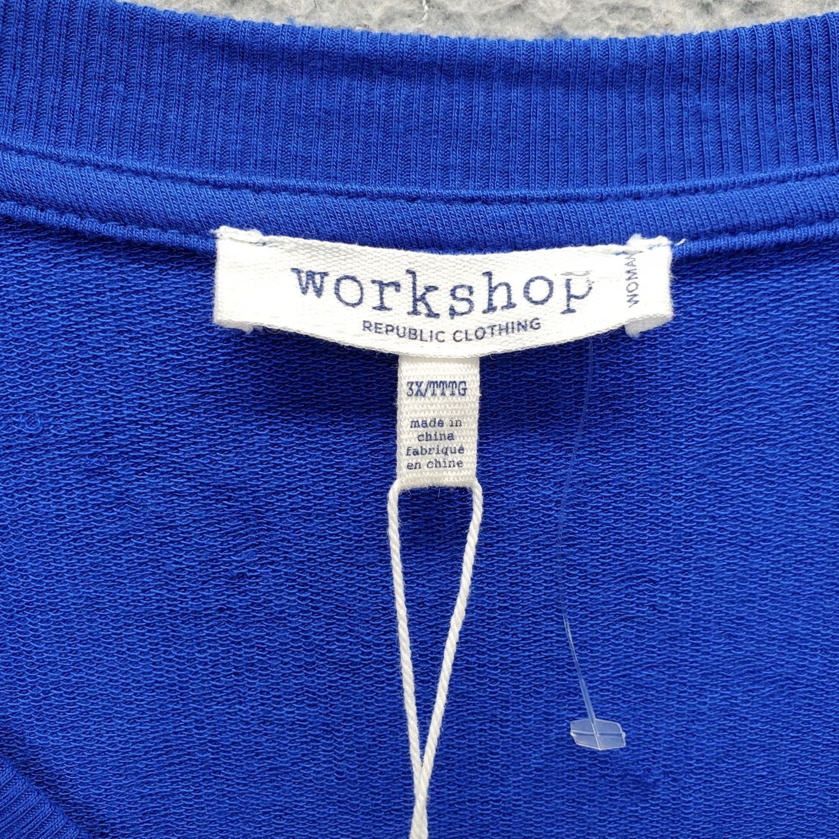 Vintage Workshop Womens 3X Blue Moisture Wicking Breathable Pullover Sweater Size XXL / US 16-18 / IT 52-54 - 6 Thumbnail