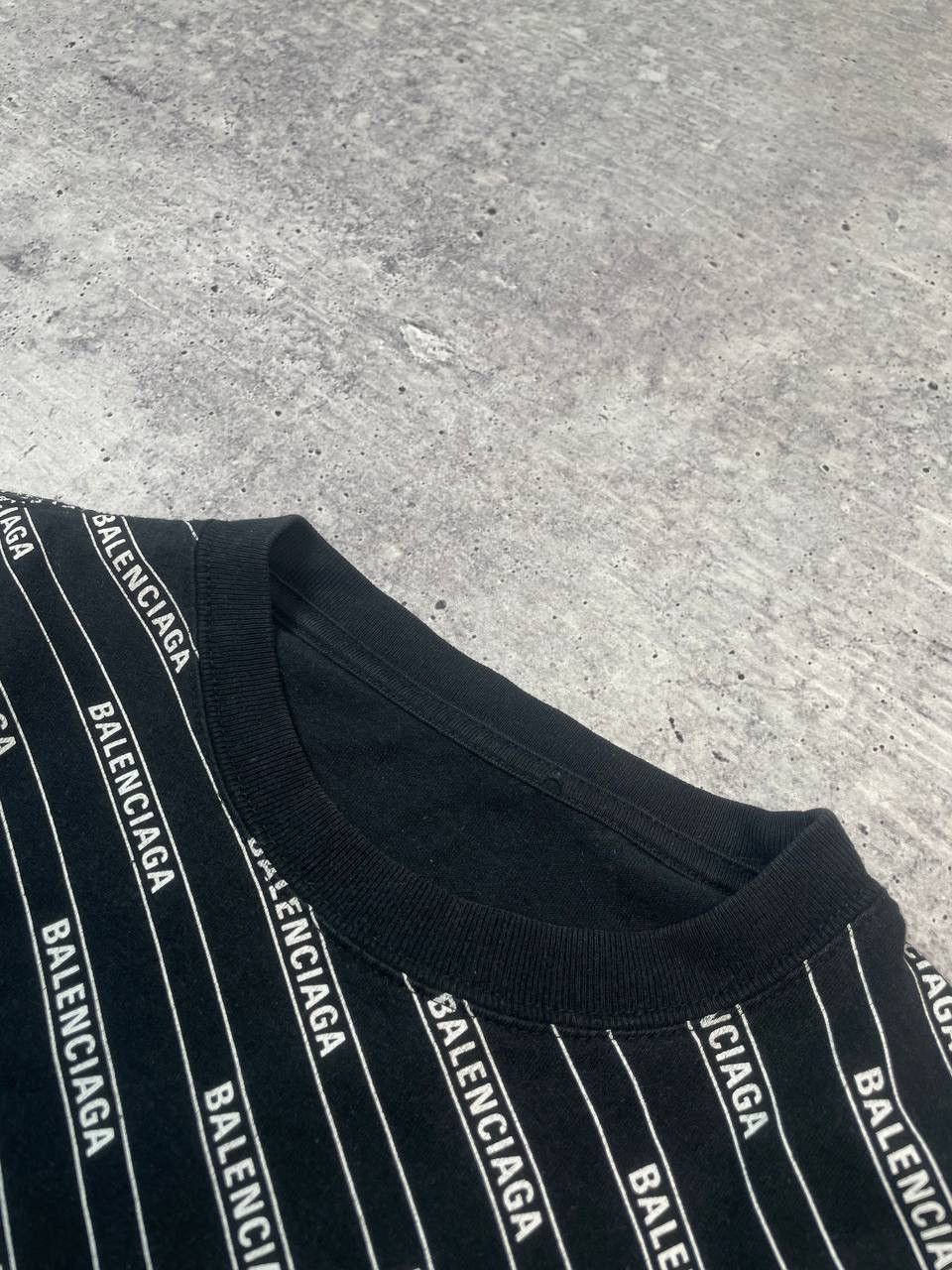 Balenciaga SS18 Balenciaga AOP Monogram Striped Logo Tee T-Shirt Y2K Size US XS / EU 42 / 0 - 5 Thumbnail