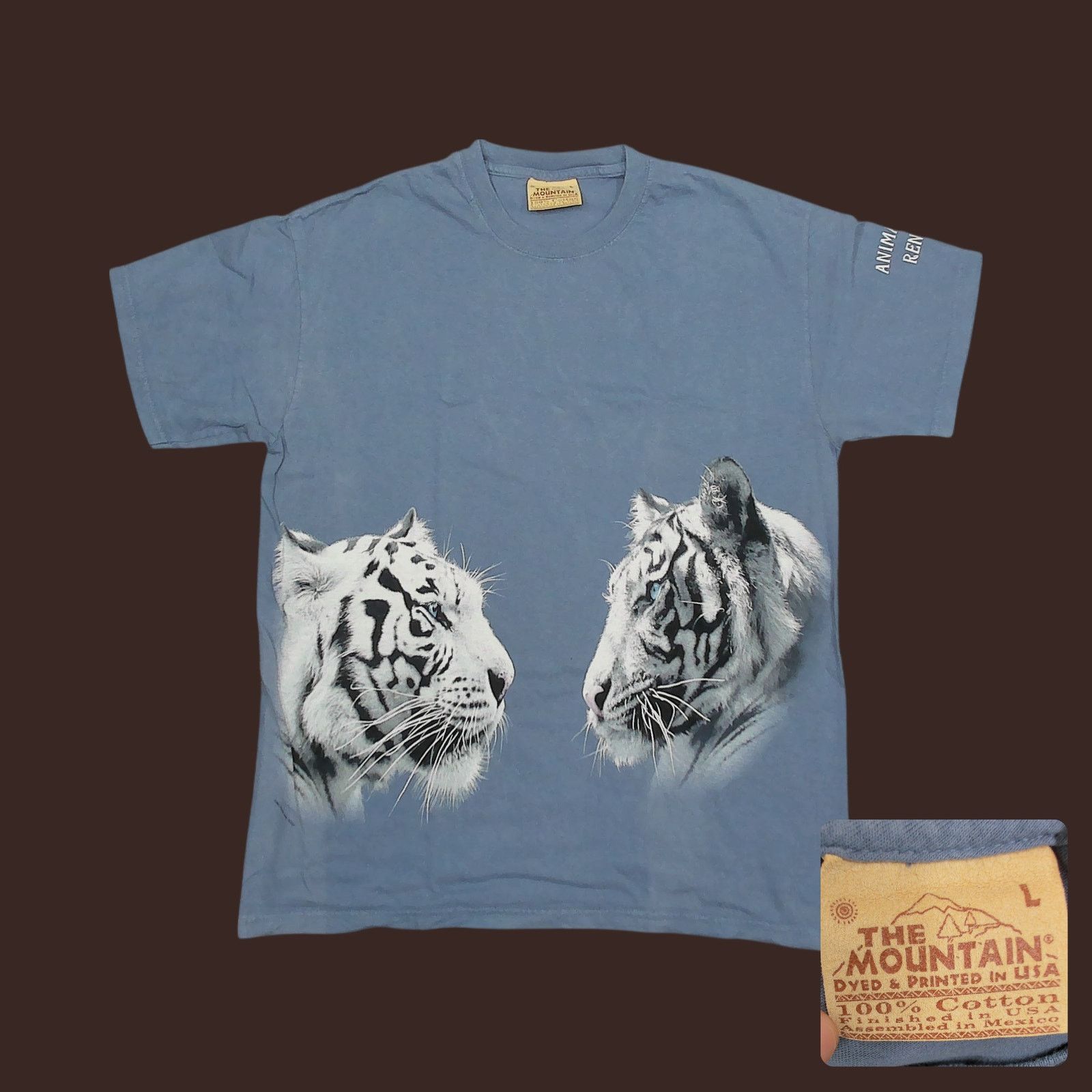 The Mountain The Mountain | Y2K Faded White Tiger Boxy Nature Tee Size US L / EU 52-54 / 3 - 1 Thumbnail