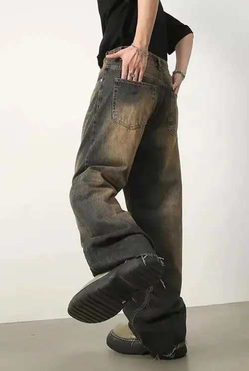 Jean Retro distressed rust color jeans Size US 32 / EU 48 - 2 Thumbnail