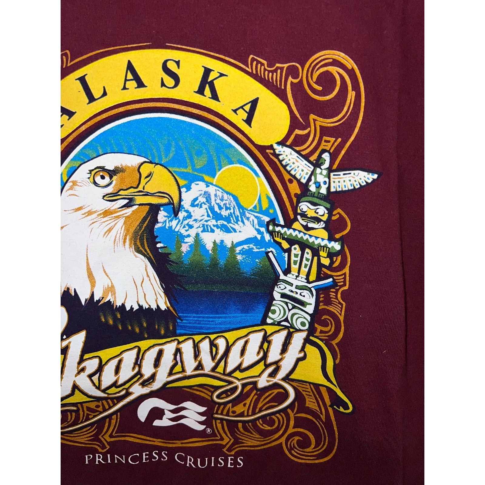 Vintage Vintage Alaksa Skagway Shirt Princess Cruises Red Tee VTG L Size US L / EU 52-54 / 3 - 3 Thumbnail