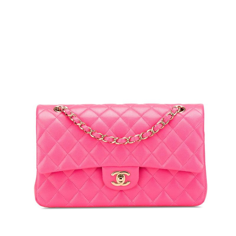 Chanel Chanel Matelasse 25 Caviar Shoulder Bag Leather Shoulder Bag in Pink, Women's