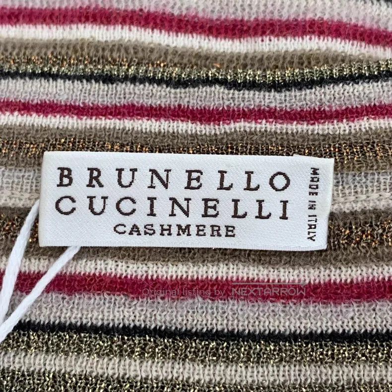 Brunello Cucinelli Brunello Cucinelli Multicolor Striped Wool V-Neck Single B Size L / US 10 / IT 46 - 5 Thumbnail