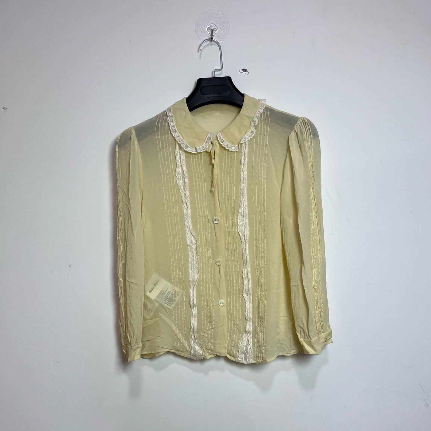 Miu Miu Miu Miu Silk Yellow Button Up 42 Women Size M / US 6-8 / IT 42-44 - 1 Thumbnail