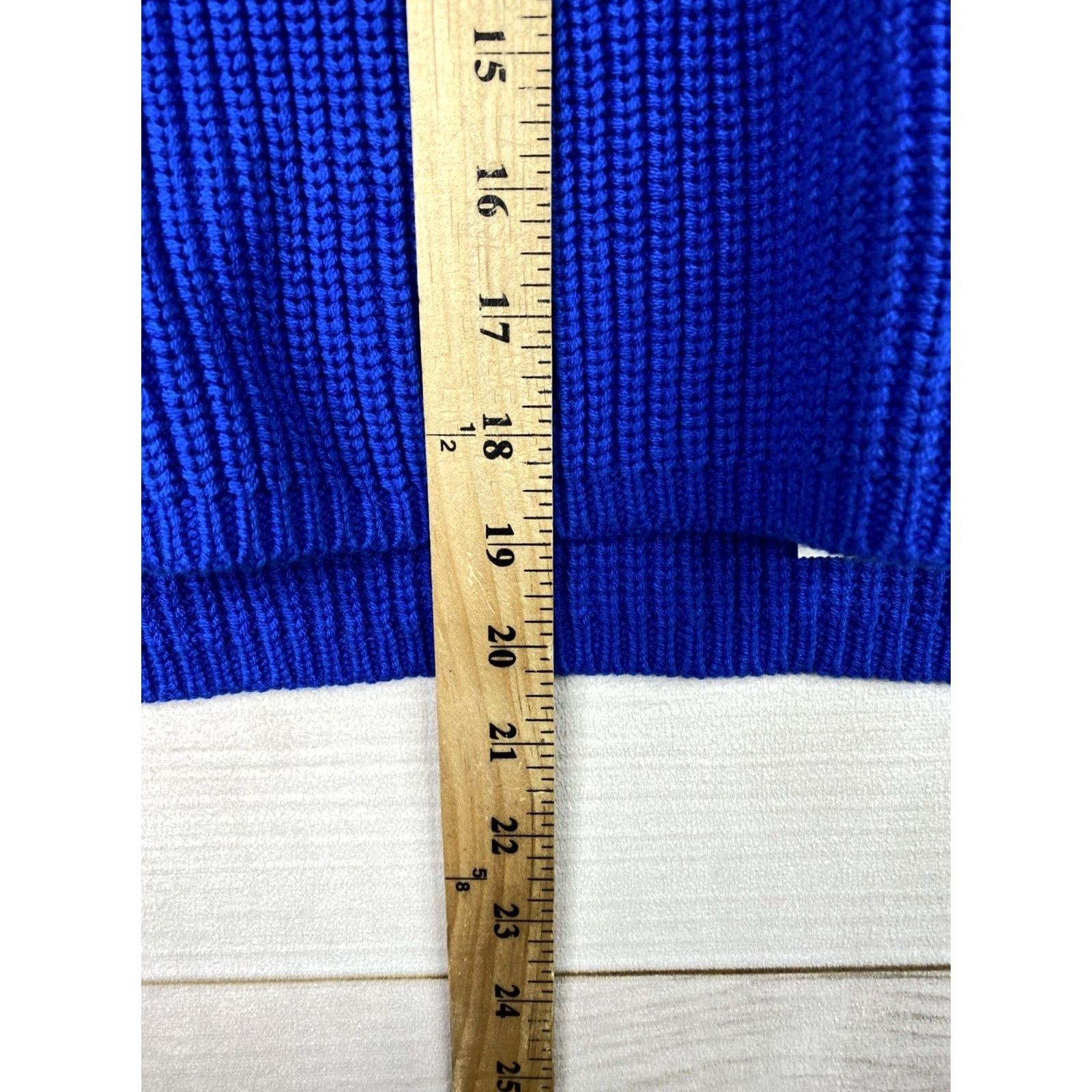 Bar III Bar III Sweater Womens PL Blue Open Back Long Sleeve Stretch Cable Knit NWT Size L / US 10 / IT 46 - 4 Thumbnail
