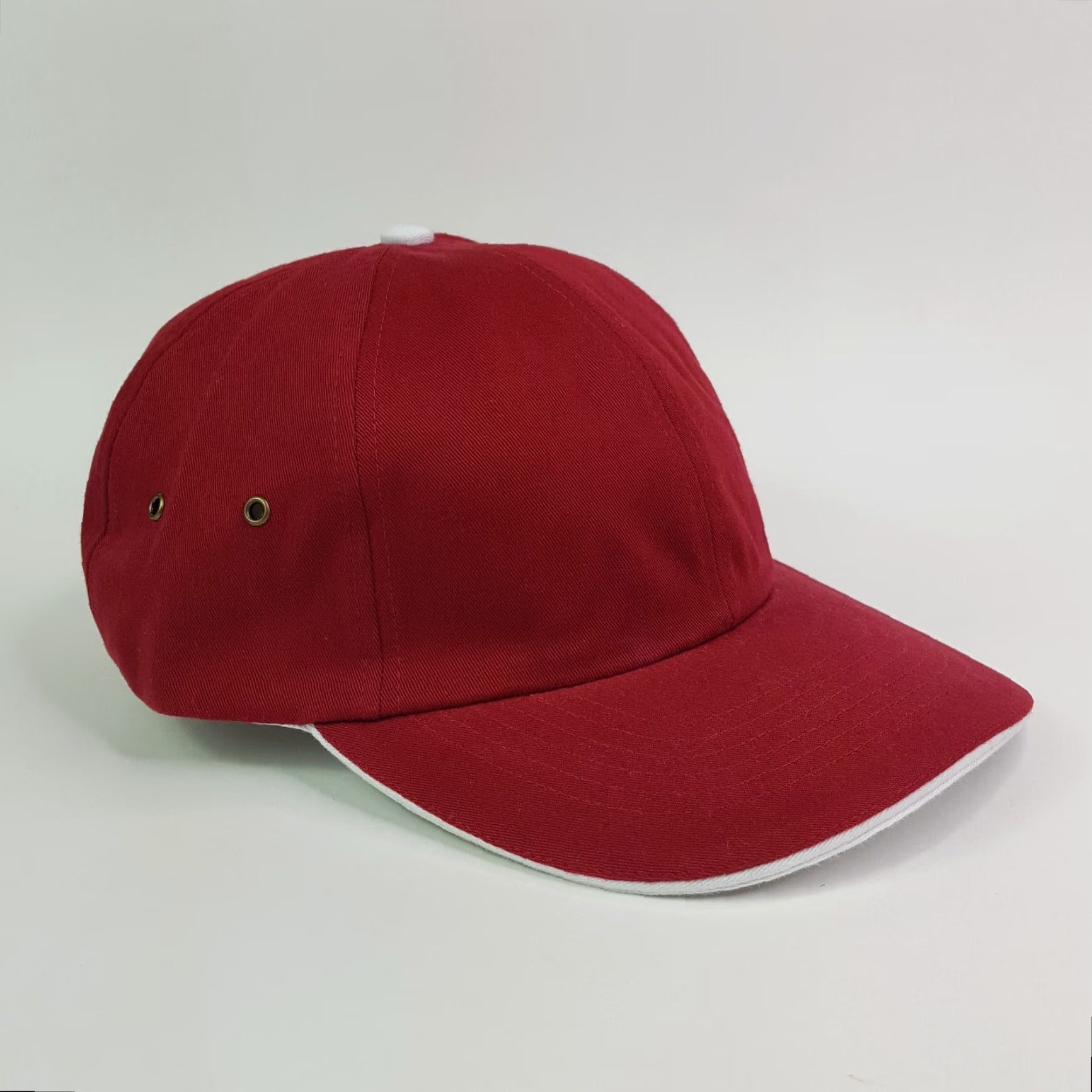 Vintage VINTAGE Red Twill Adjustable Strap Hat Baseball Cap 90s Music Unconstructed Plain Blank Size ONE SIZE - 3 Thumbnail