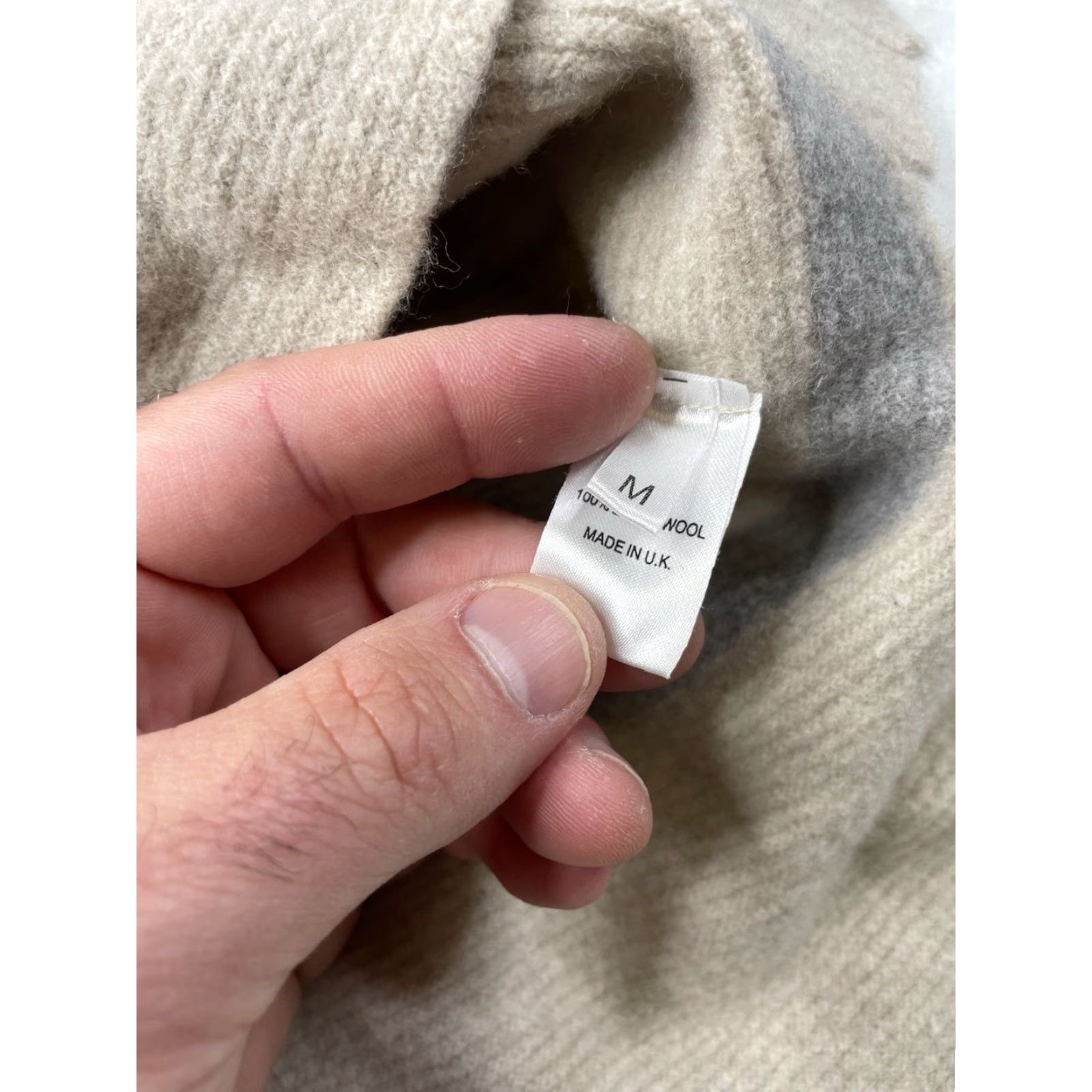 Vintage Celtic & Co Jumper Yoke Detail Tunic 100% Wool Neutral Striped Knit Jumper M Multicoloured Women Winter Vintage No Size M / US 6-8 / IT 42-44 - 7 Thumbnail