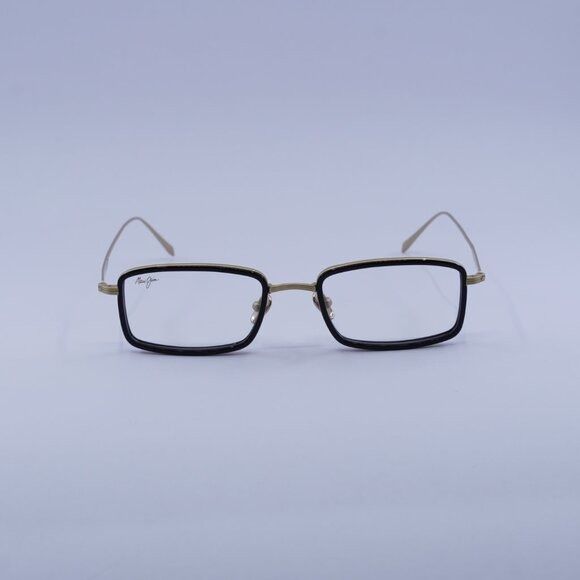 Maui Jim Maui Jim MJO2421 16B Eyeglasses Black/Gold 49mm Rectangle Size ONE SIZE - 3 Thumbnail