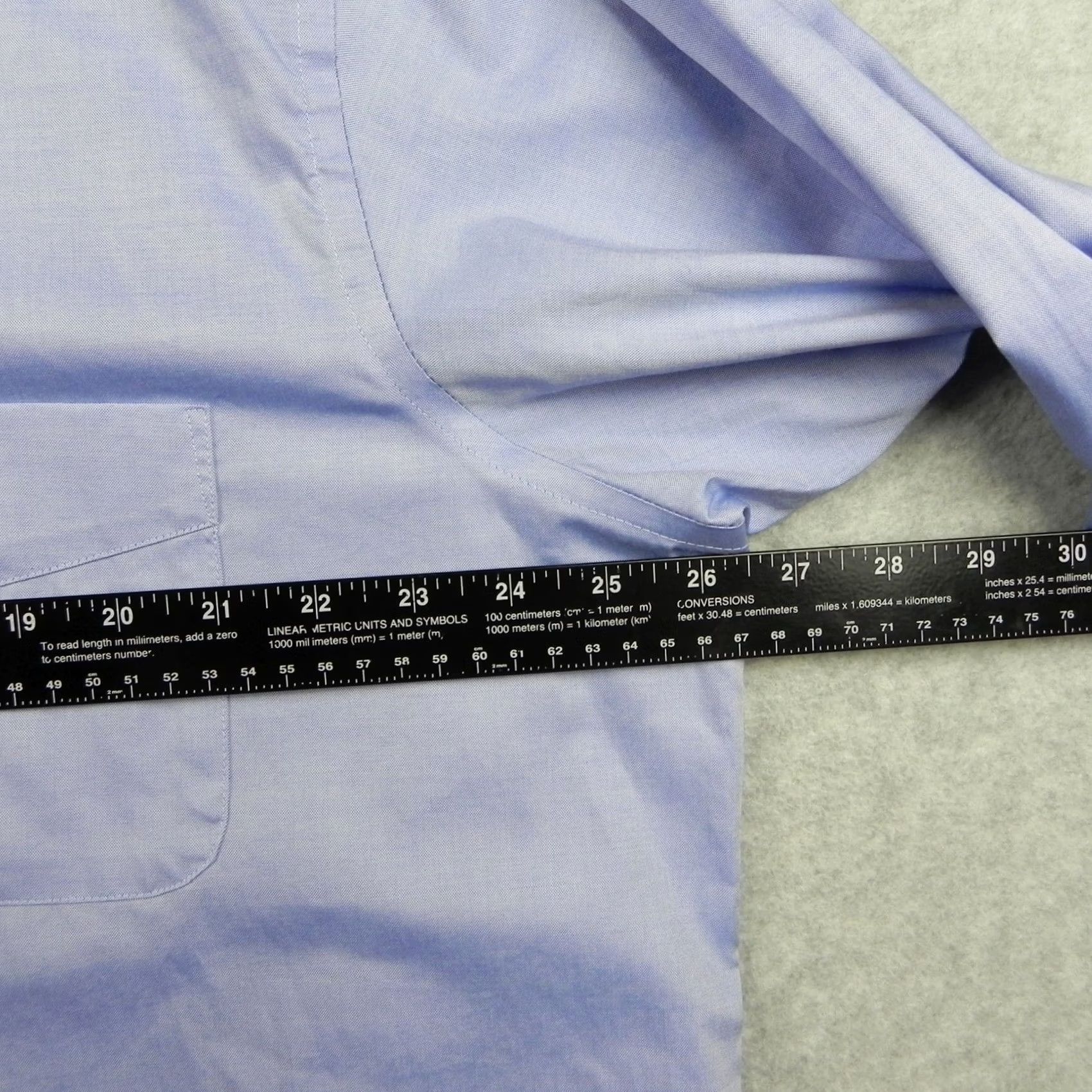 Club Room Club Room Shirt Mens 18 34/35 Slim Fit Performance Button Up Blue Long Sleeve Size US XXL / EU 58 / 5 - 5 Thumbnail