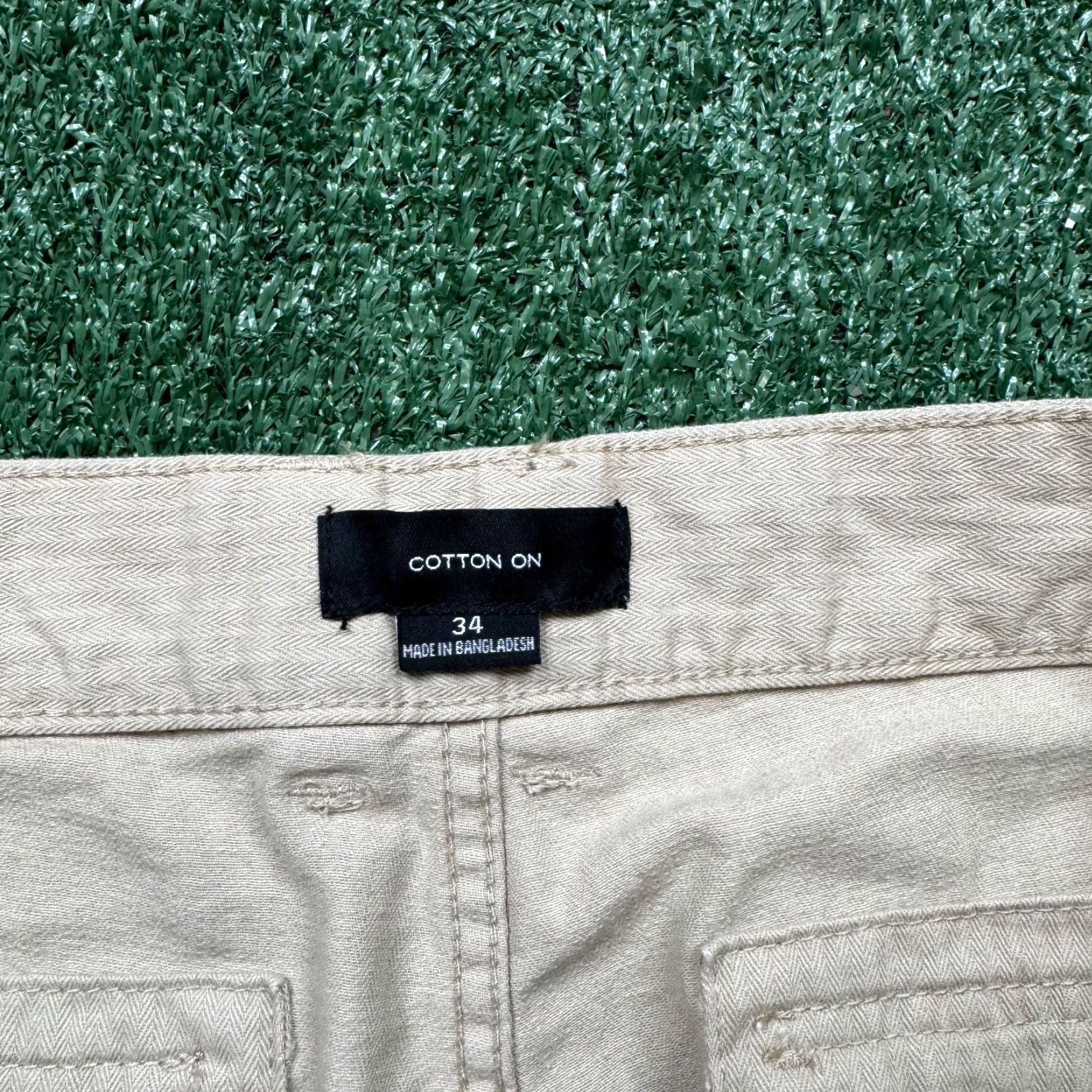 Cotton On Cotton On Cargo Pants Men's Size 34x28 Brown Cotton Cargo Pocket Flat Front Vintage No 28 Inseam Size US 34 / EU 50 - 6 Thumbnail