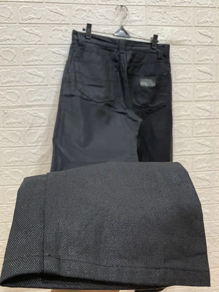 Versace Vintage Versace black wax denim pants Size US 31 - 5 Thumbnail