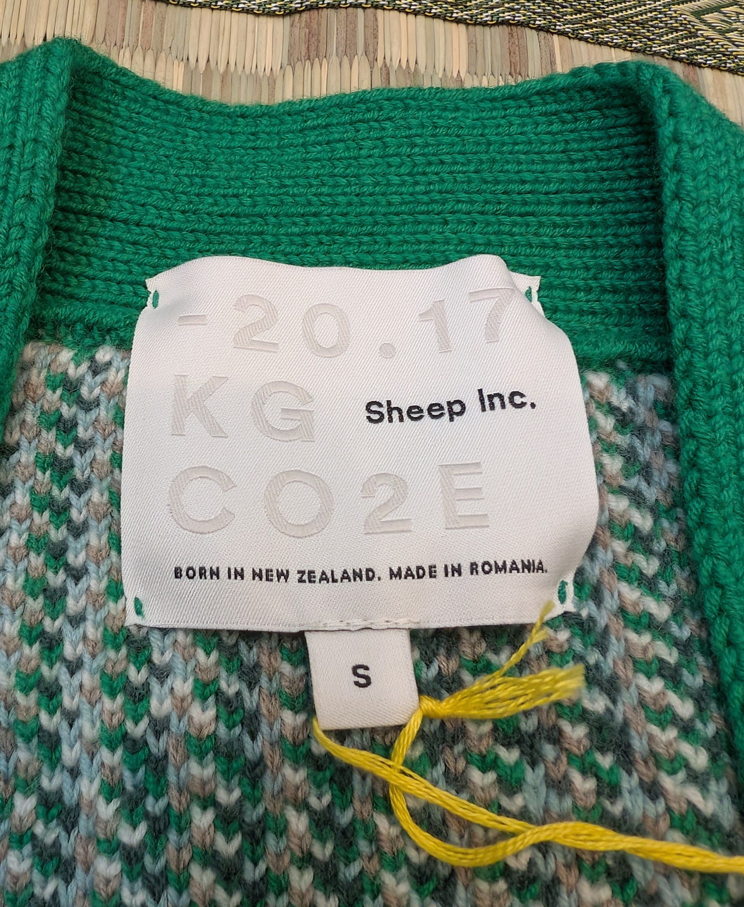 Other NWT Sheep Inc. Patchwork Cardigan Bottle Green Size US S / EU 44-46 / 1 - 4 Thumbnail
