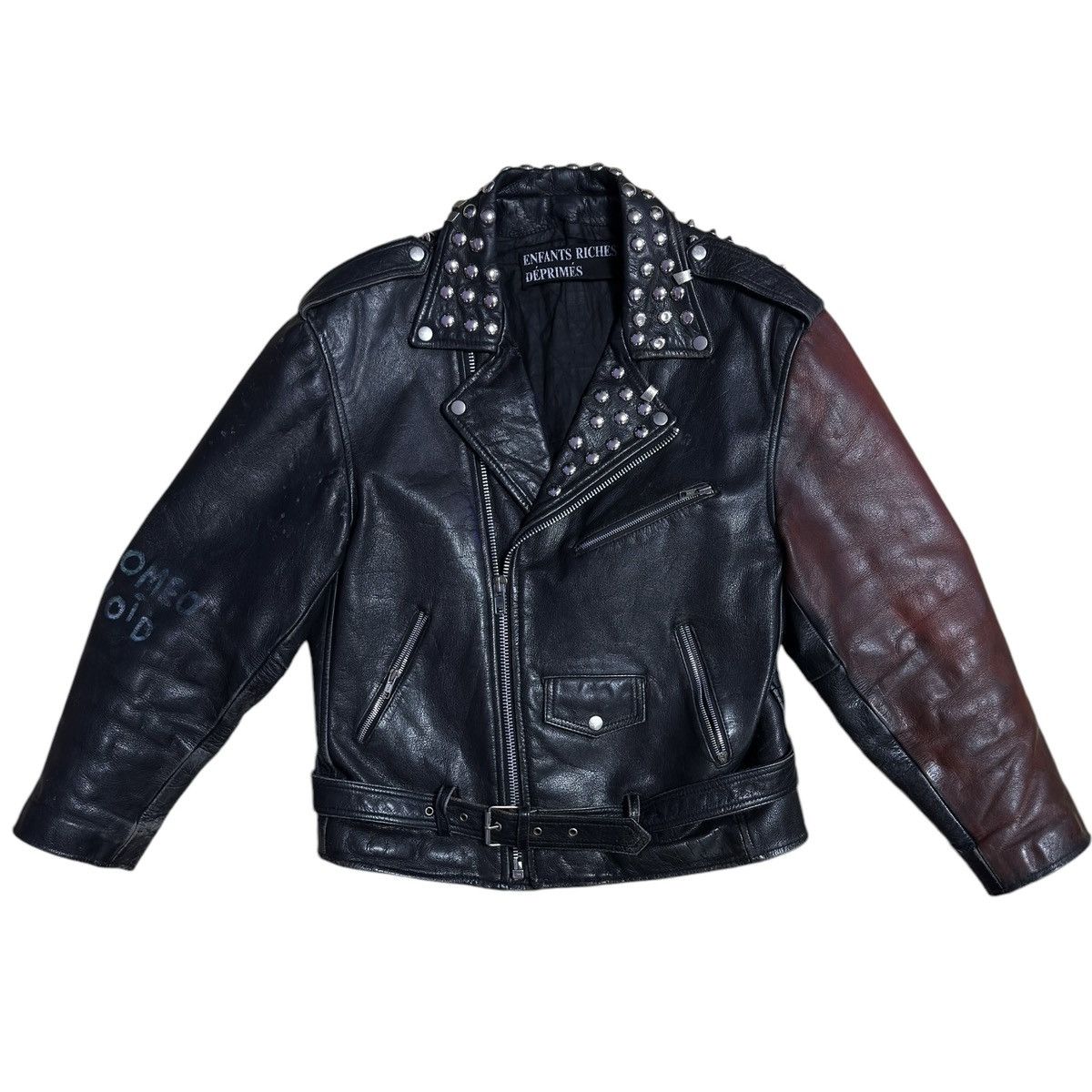 Enfants Riches Deprimes ERD 1/1 “Romeo Void” Hand Painted Leather Jacket Size US XL / EU 56 / 4 - 3 Thumbnail
